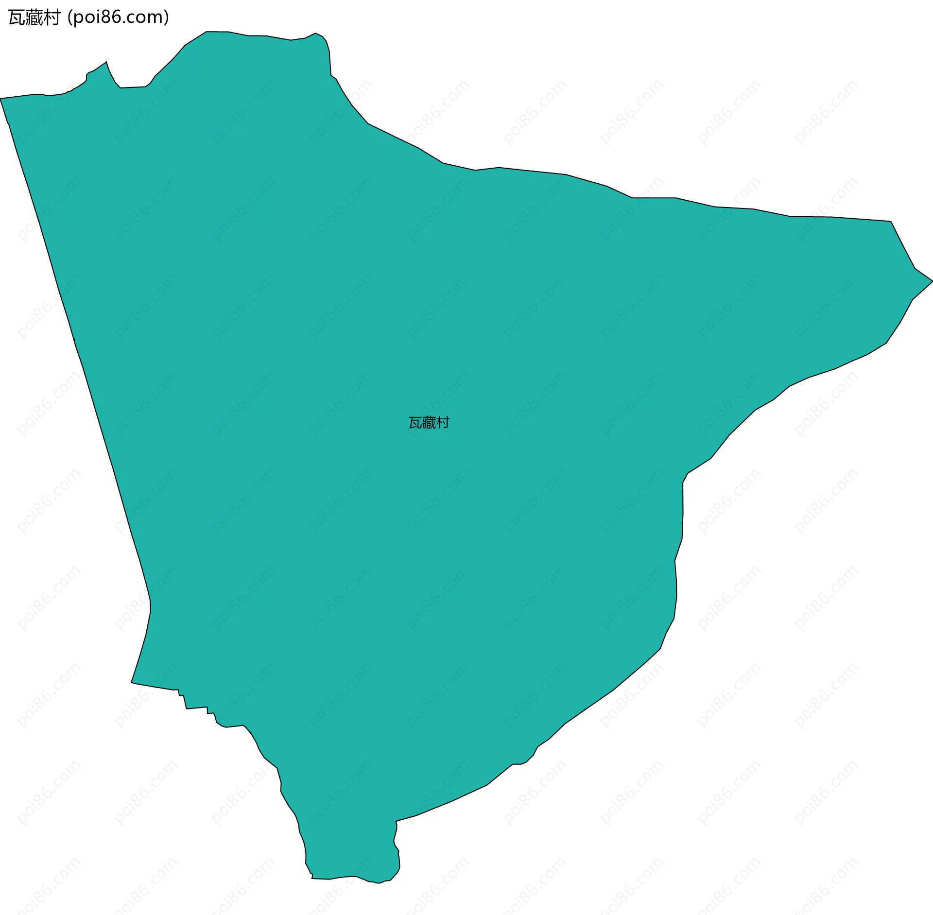 瓦藏村边界地图