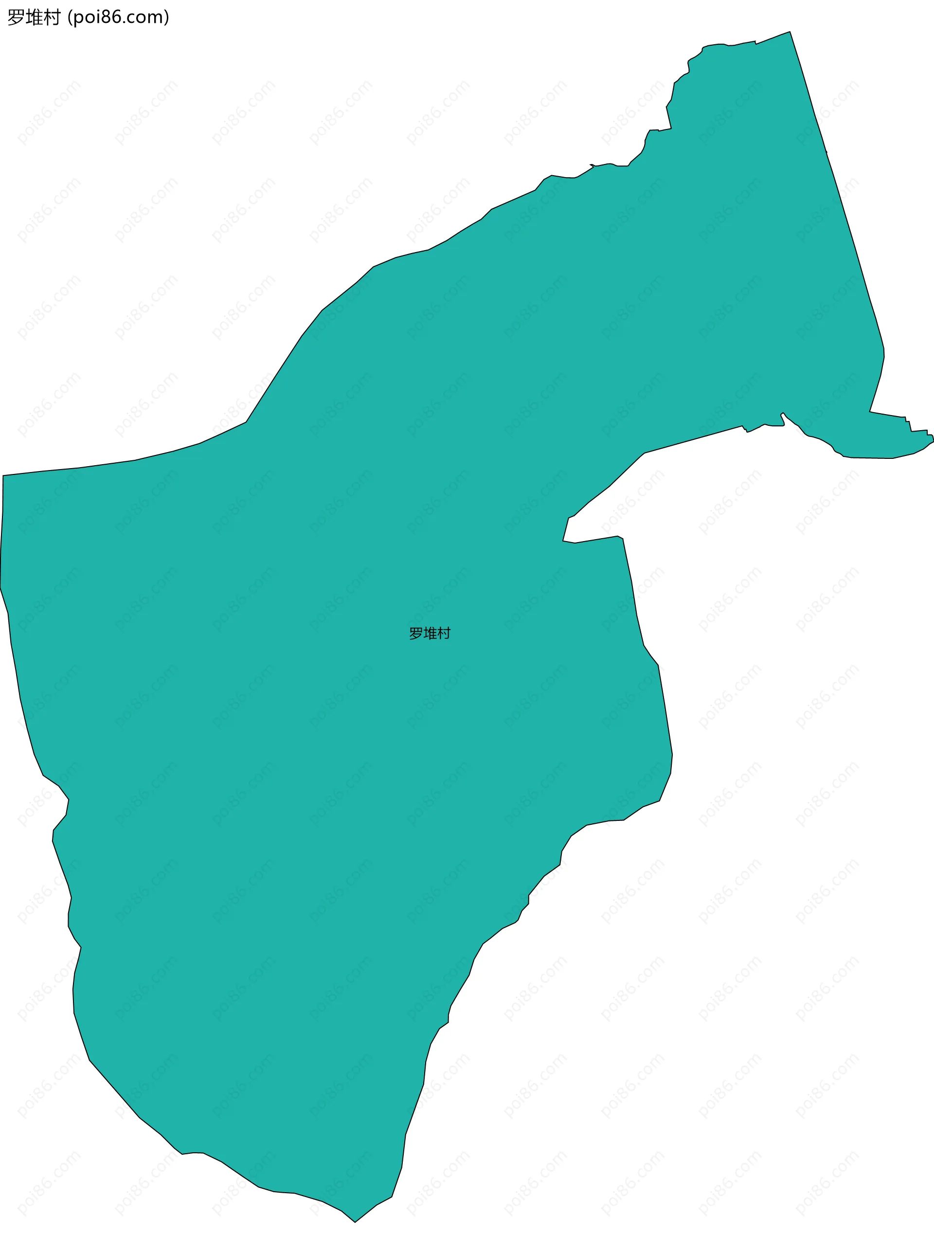 罗堆村边界地图