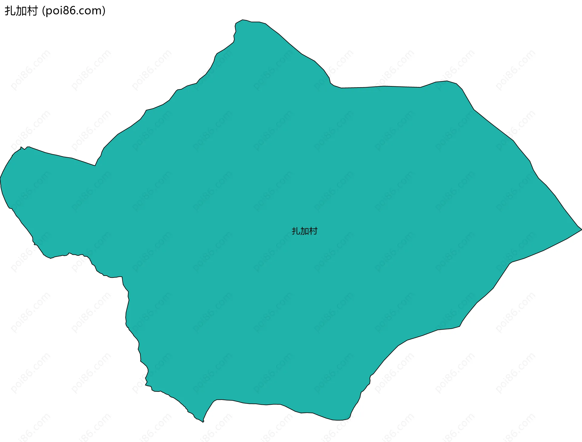 扎加村边界地图