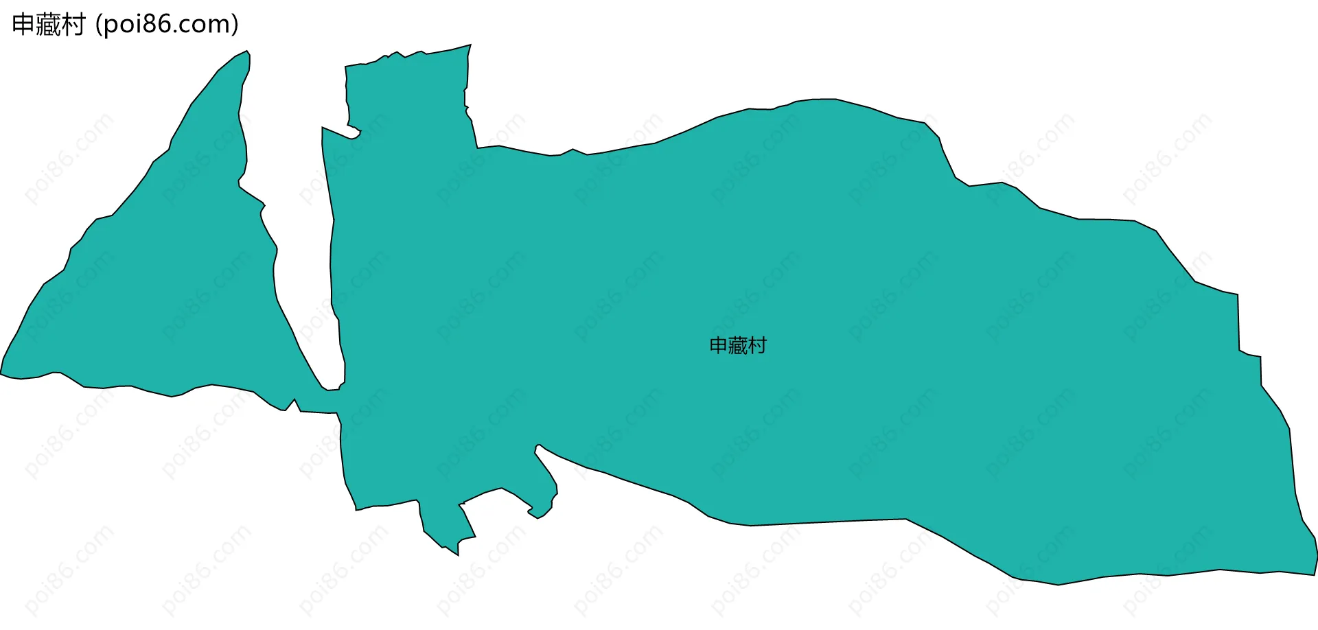 申藏村边界地图