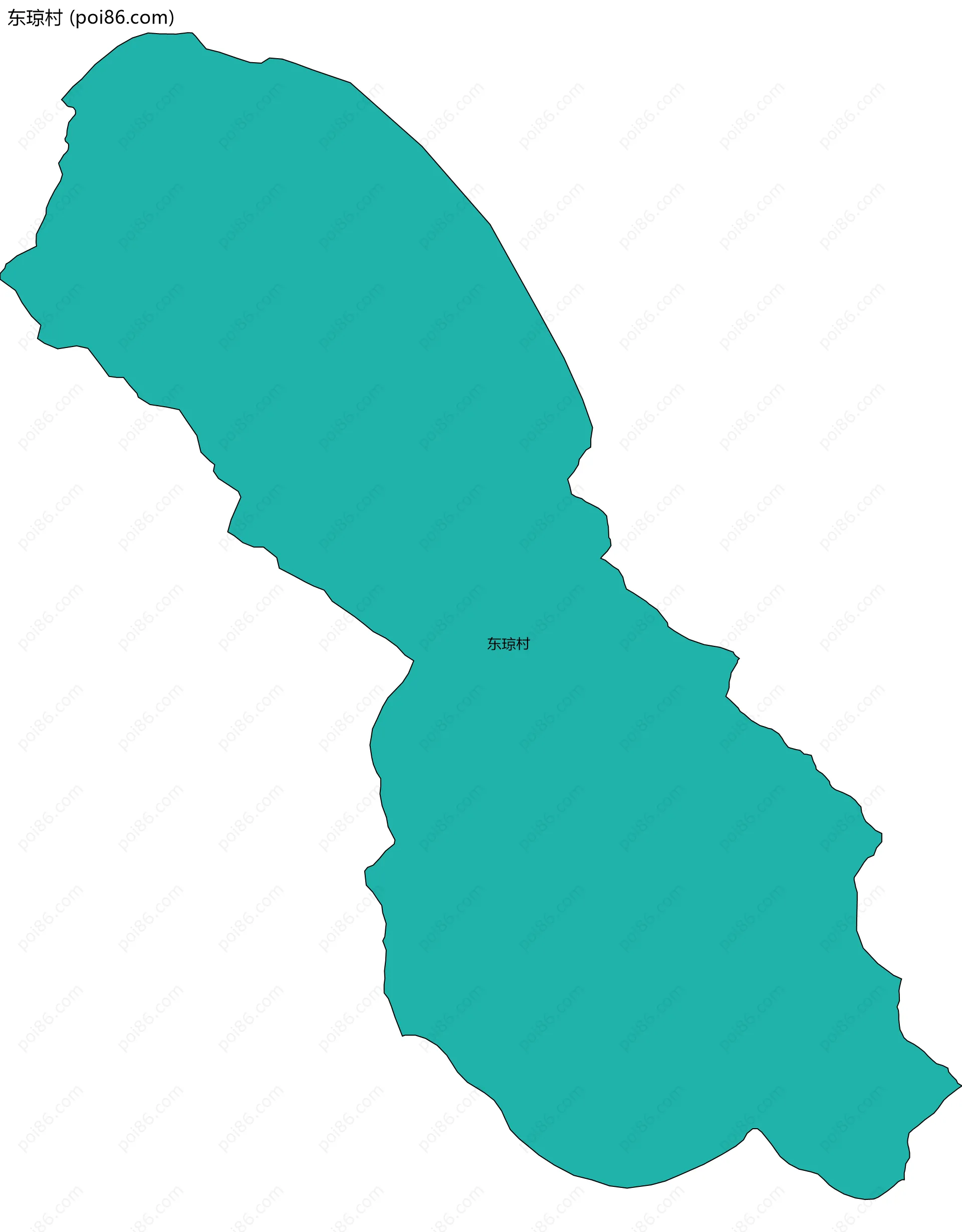 东琼村边界地图