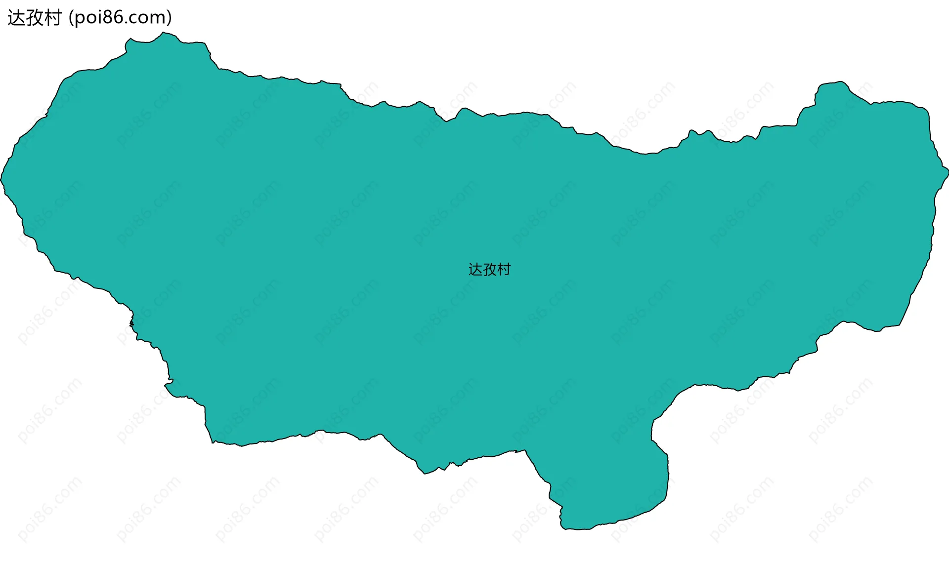 达孜村边界地图
