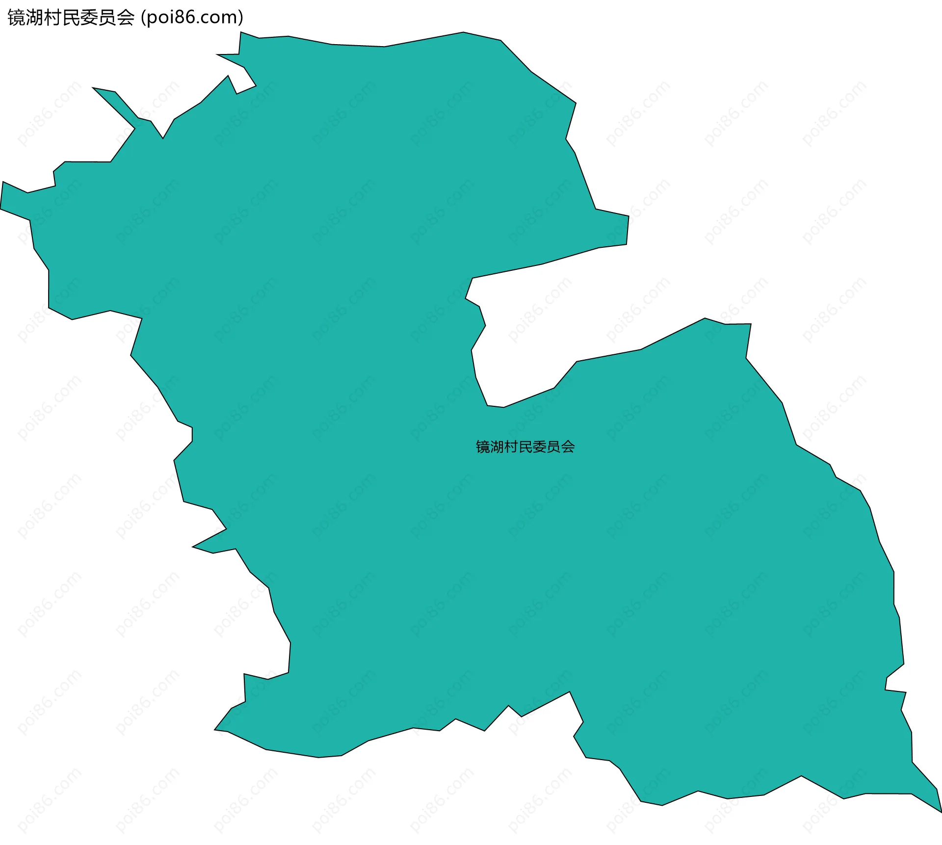 镜湖村民委员会边界地图