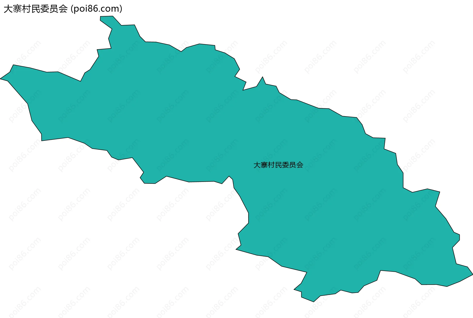 大寨村民委员会边界地图