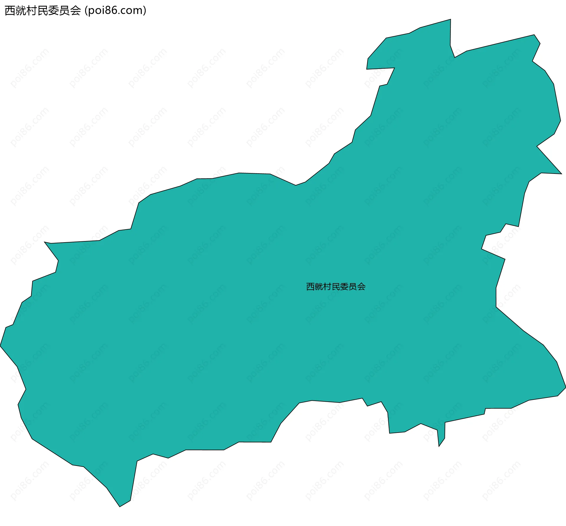 西就村民委员会边界地图