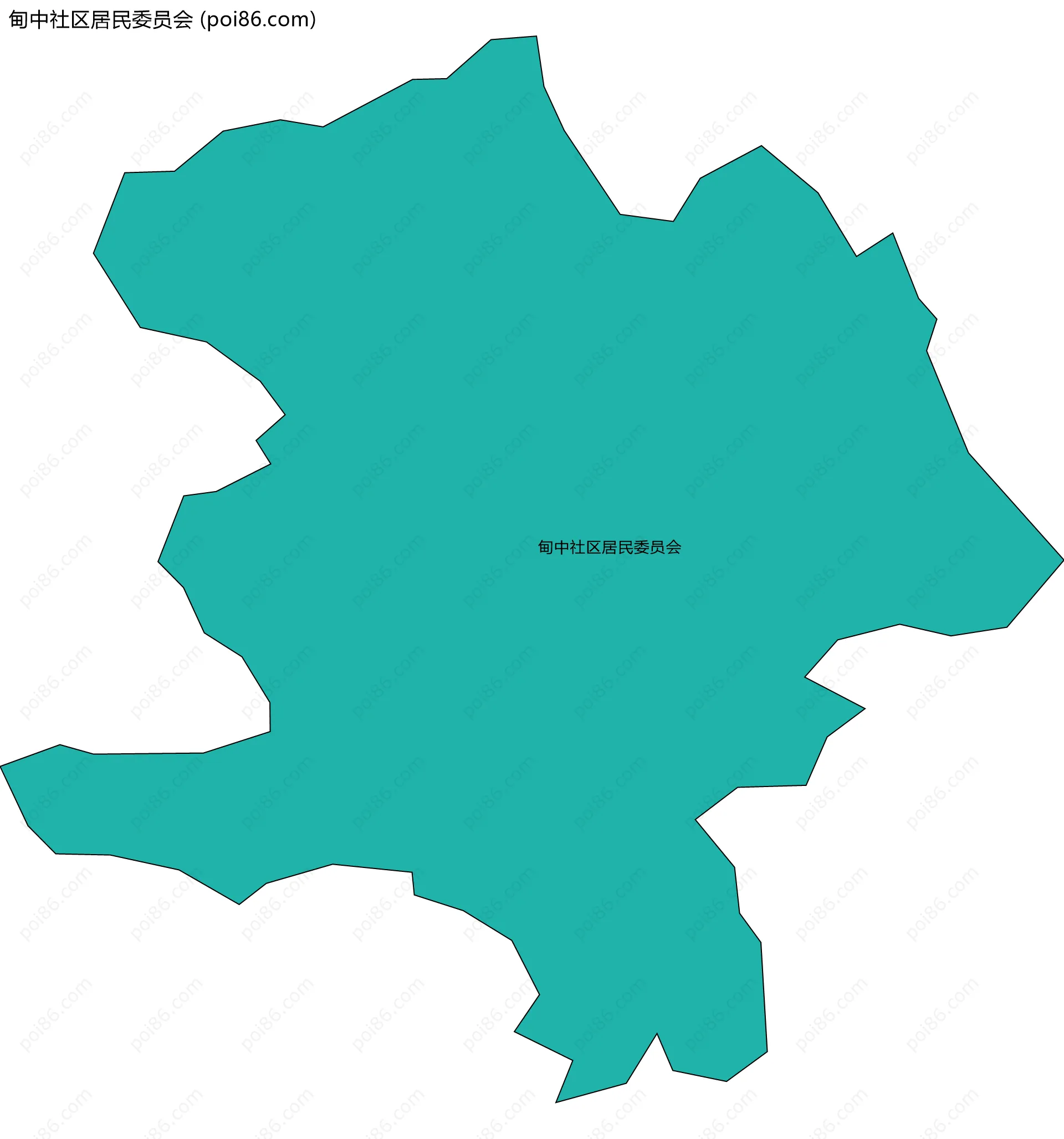 甸中社区居民委员会边界地图