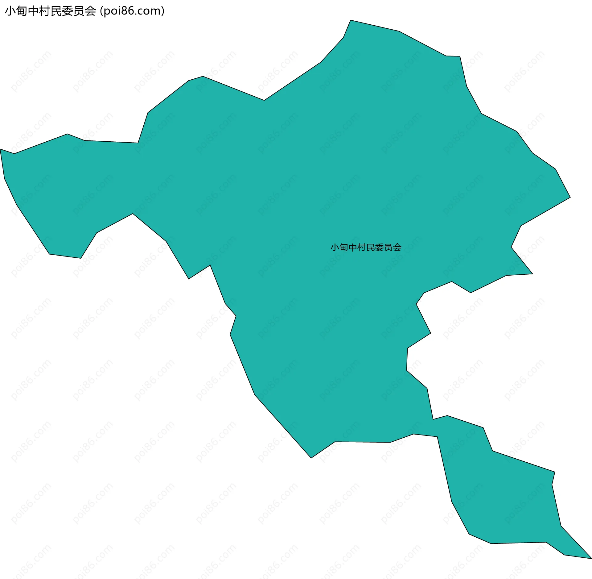 小甸中村民委员会边界地图