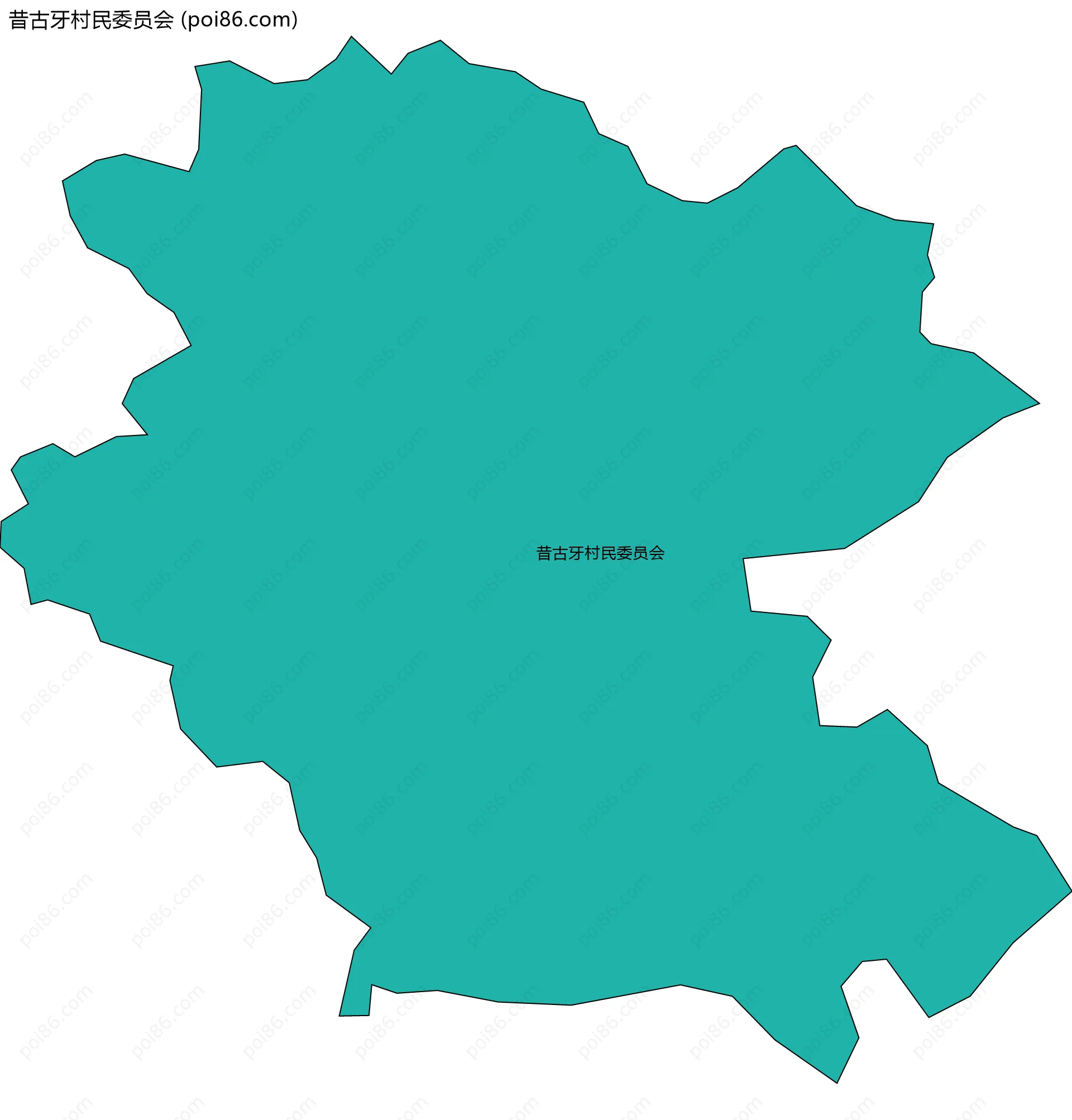 昔古牙村民委员会边界地图