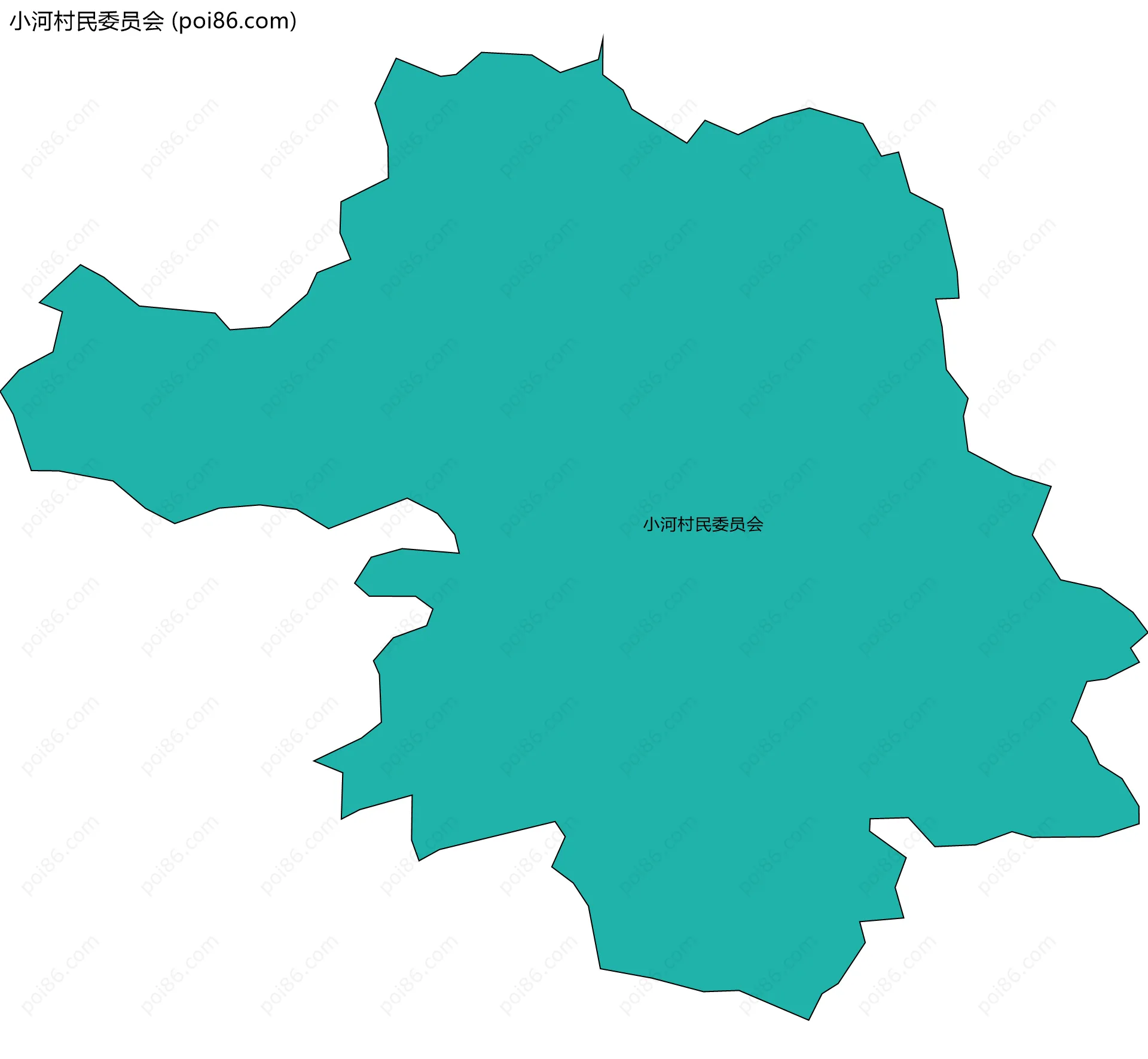 小河村民委员会边界地图