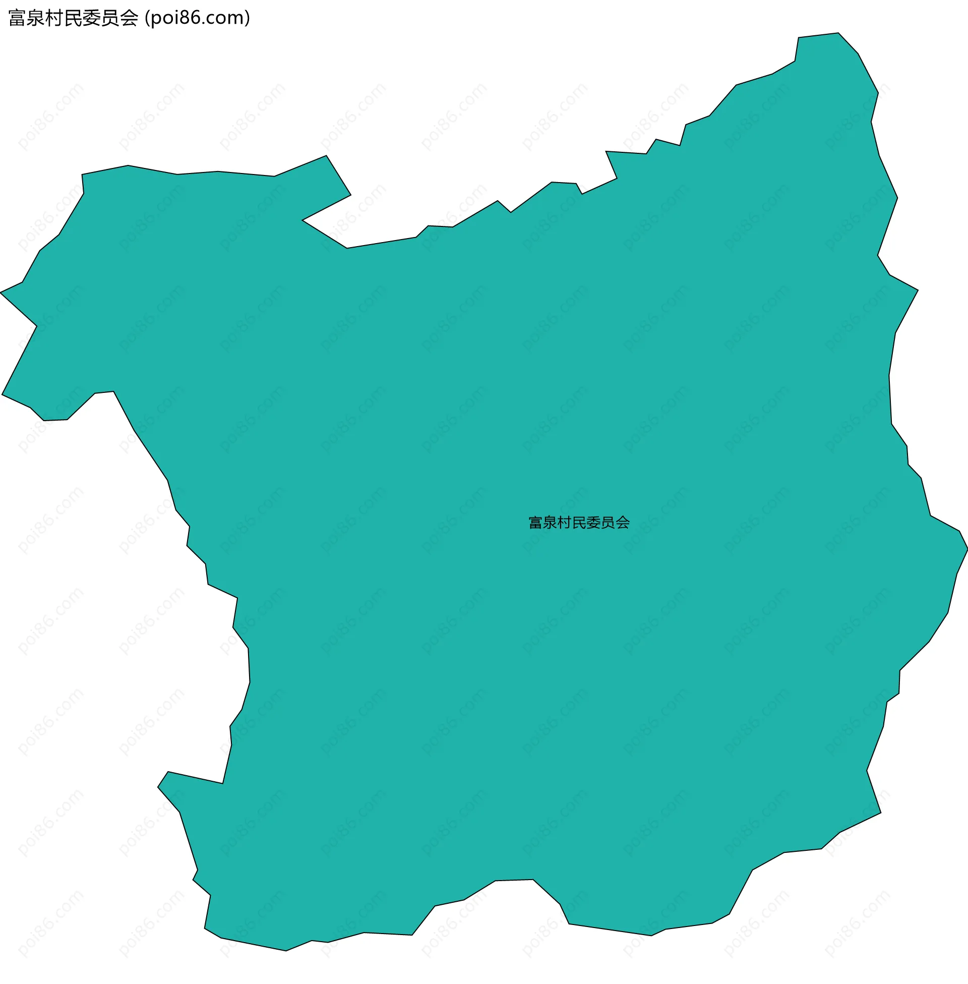 富泉村民委员会边界地图