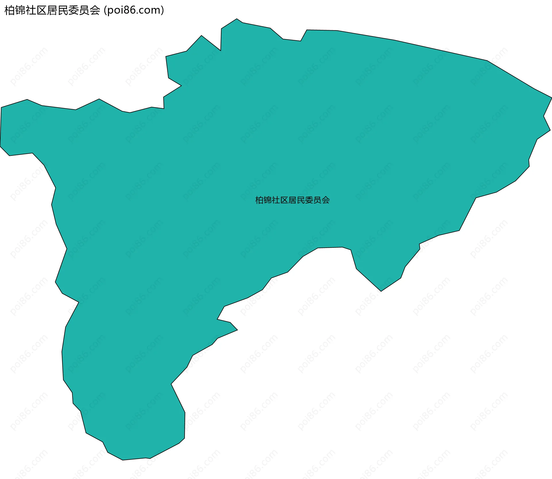 柏锦社区居民委员会边界地图