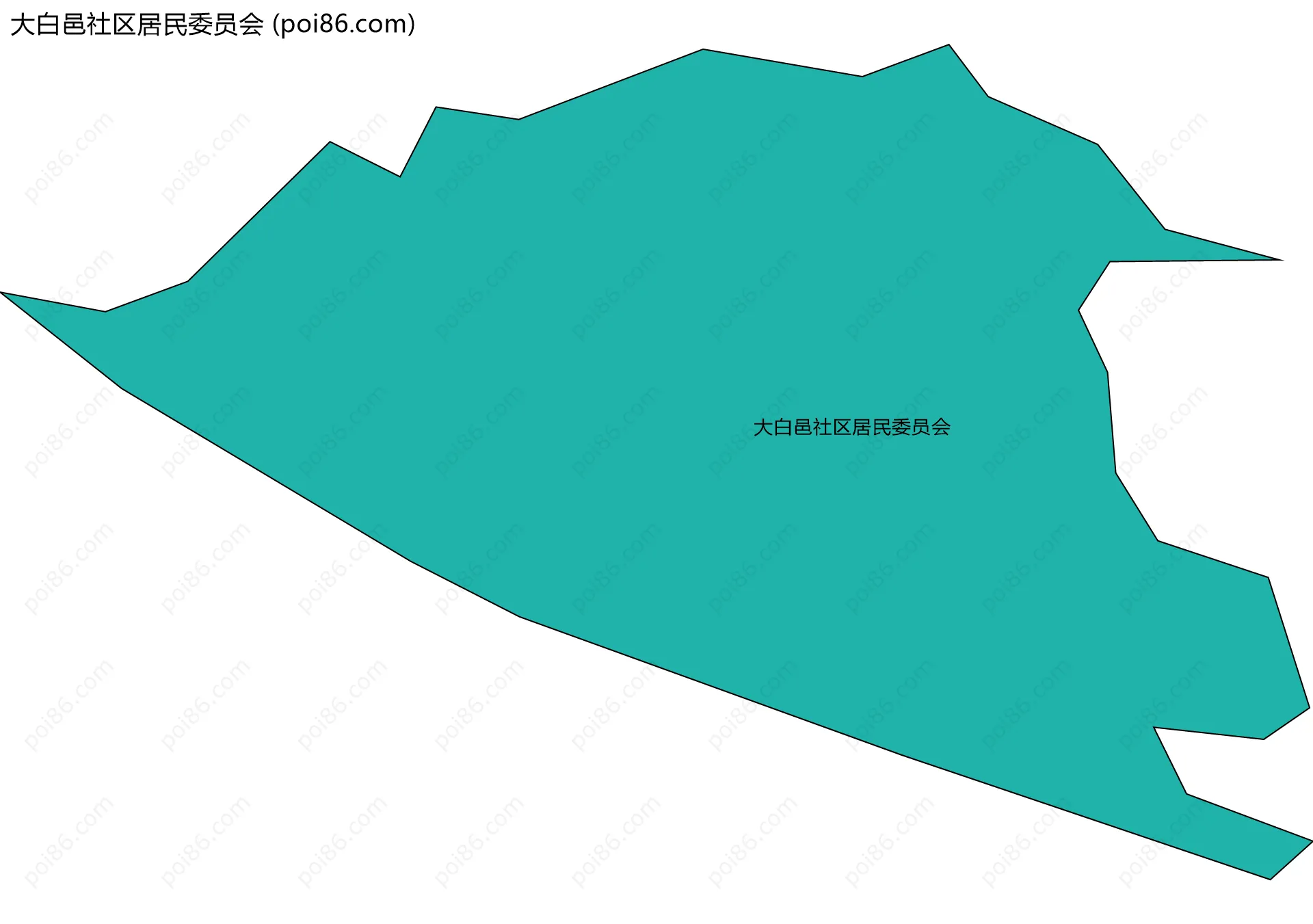 大白邑社区居民委员会边界地图