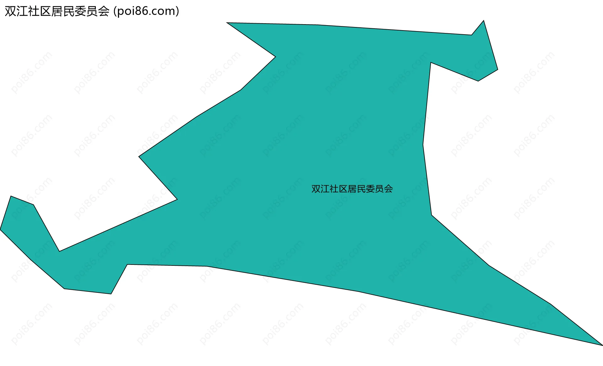 双江社区居民委员会边界地图