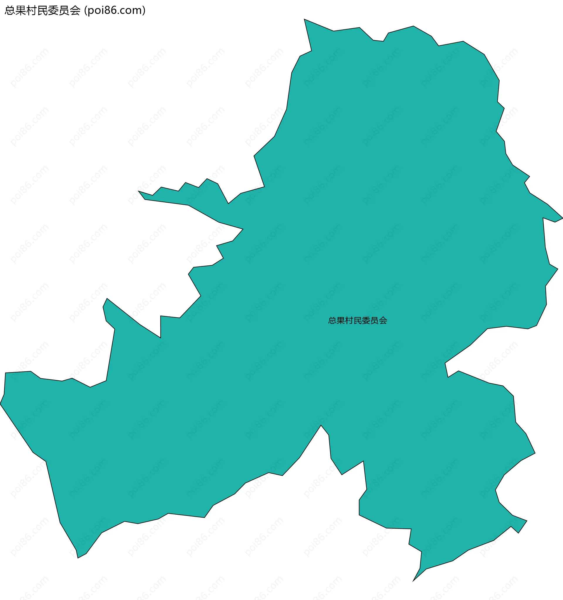 总果村民委员会边界地图