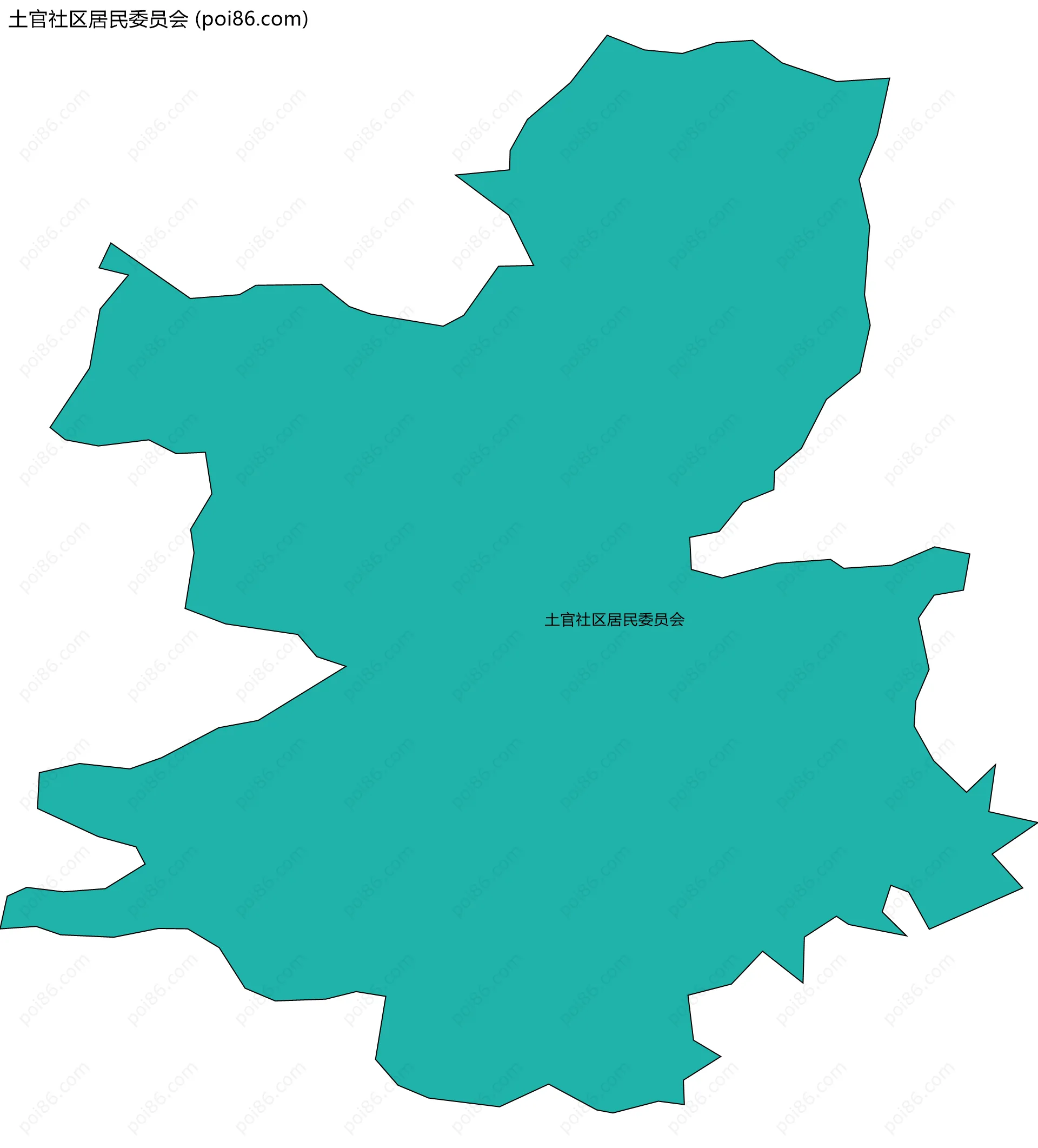 土官社区居民委员会边界地图