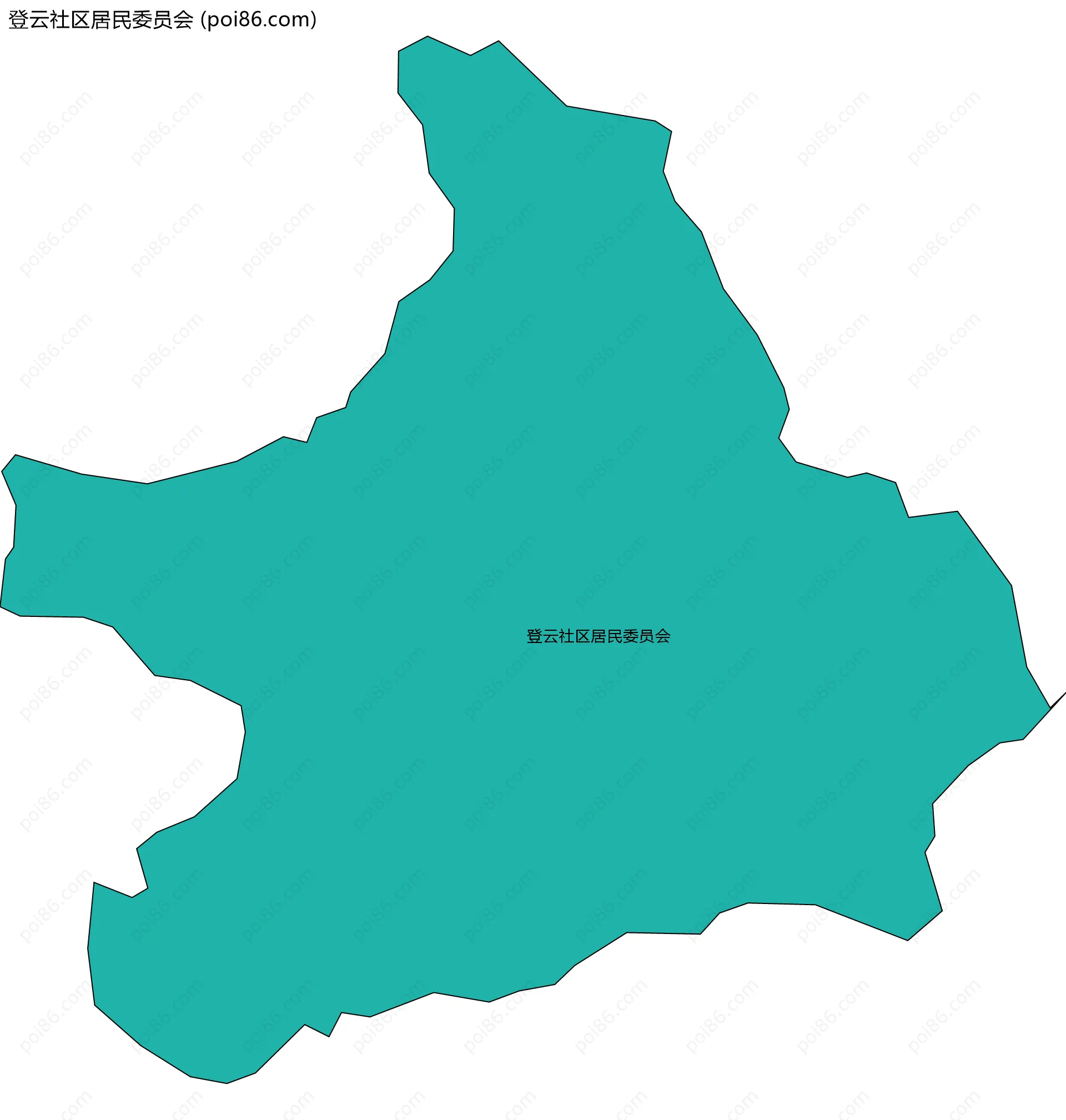 登云社区居民委员会边界地图