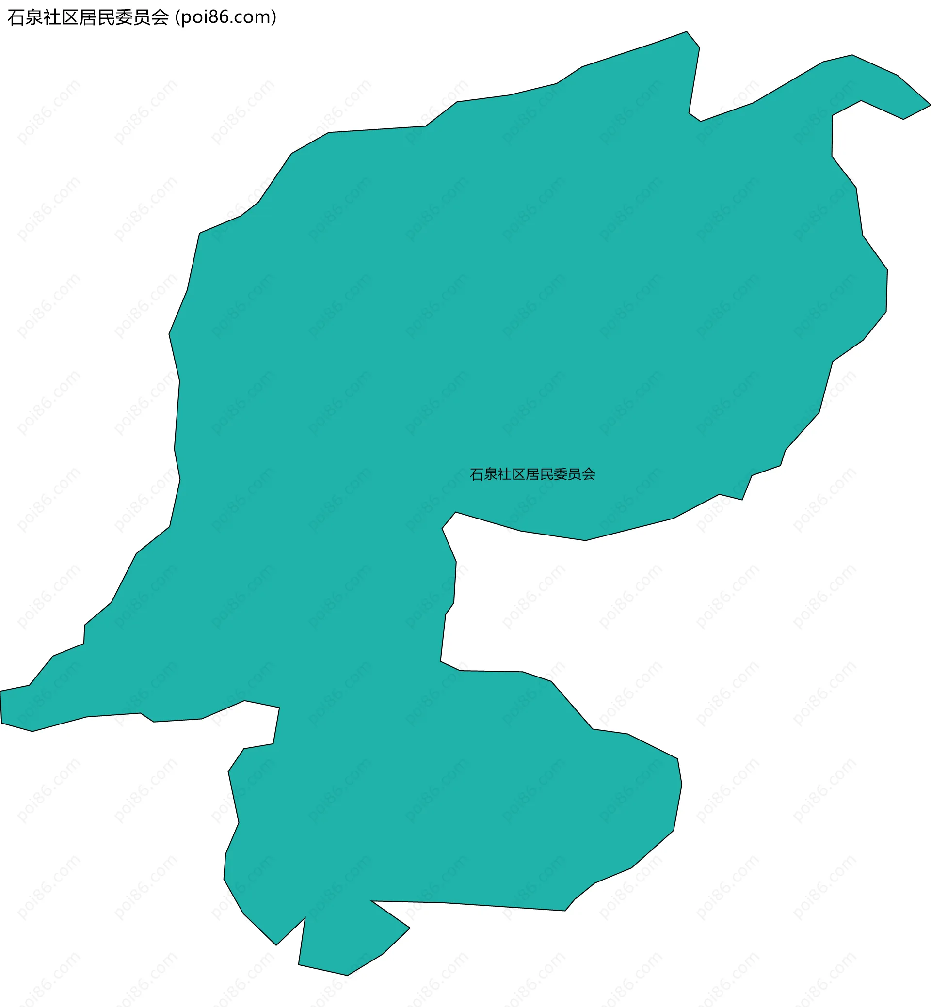 石泉社区居民委员会边界地图