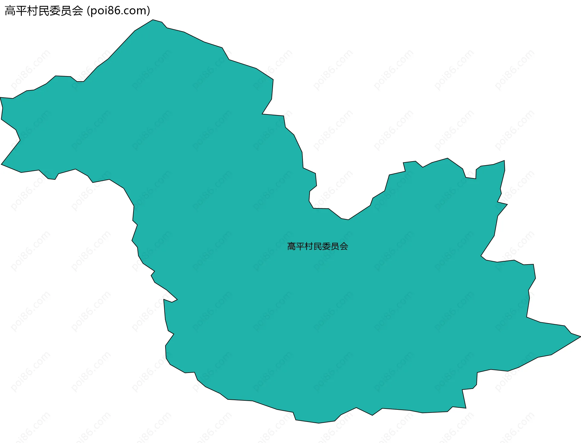 高平村民委员会边界地图