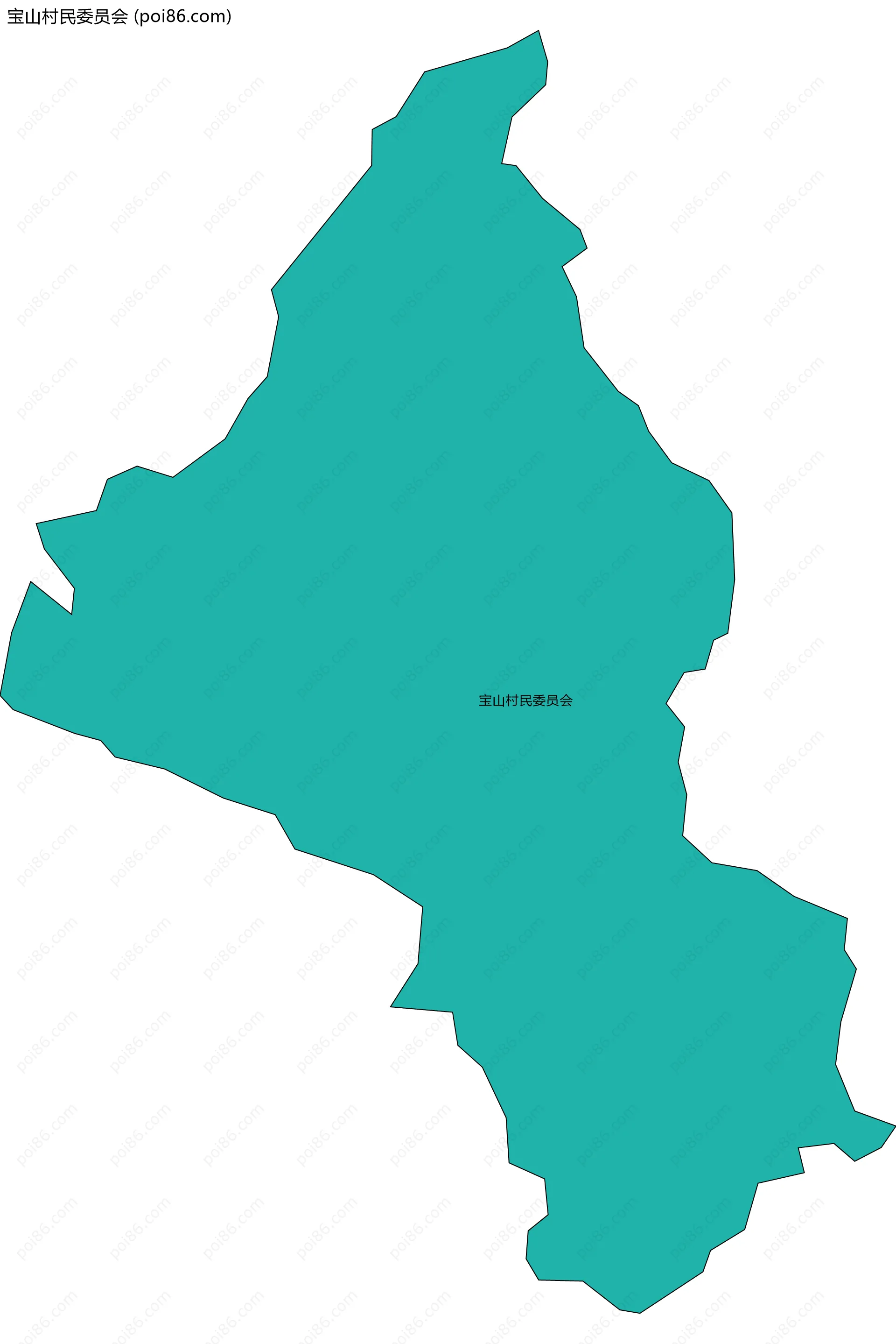 宝山村民委员会边界地图