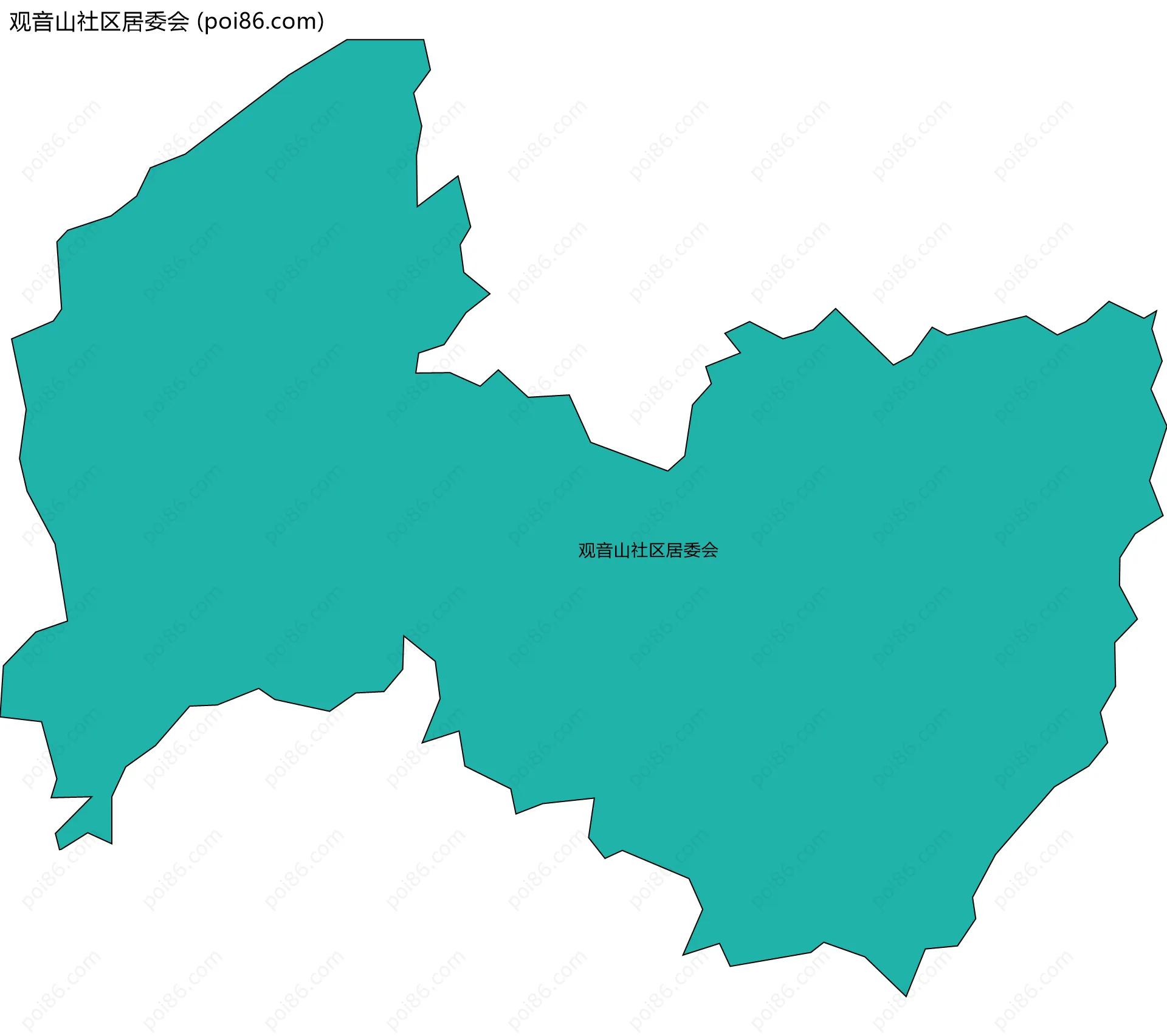 观音山社区居委会边界地图