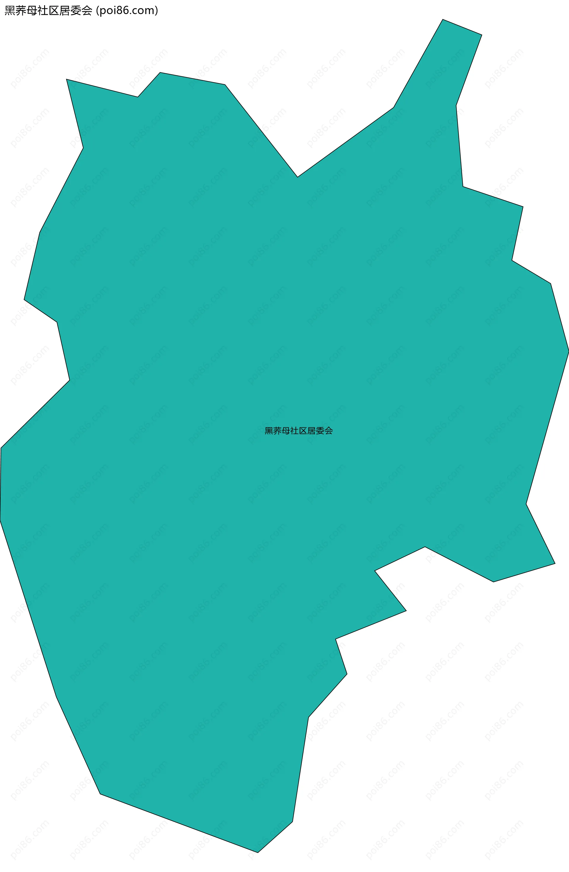 黑荞母社区居委会边界地图