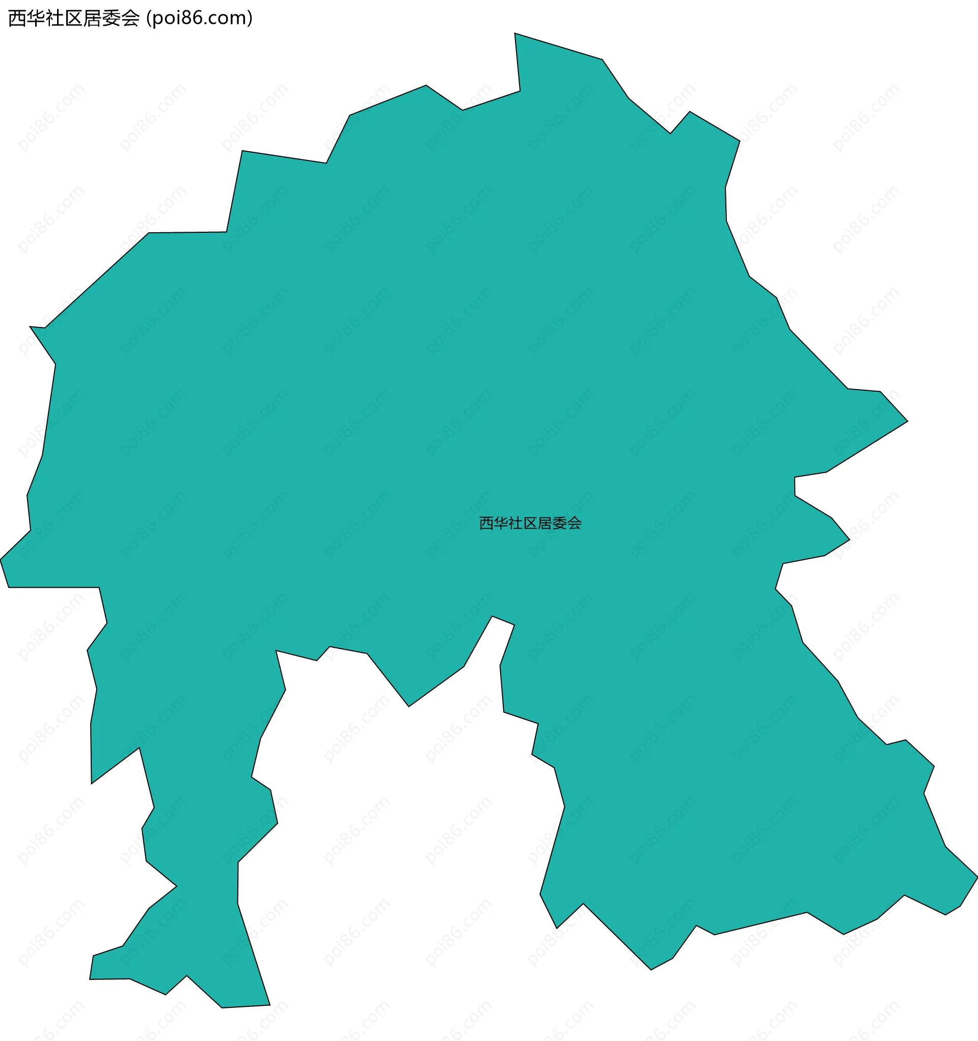 西华社区居委会边界地图