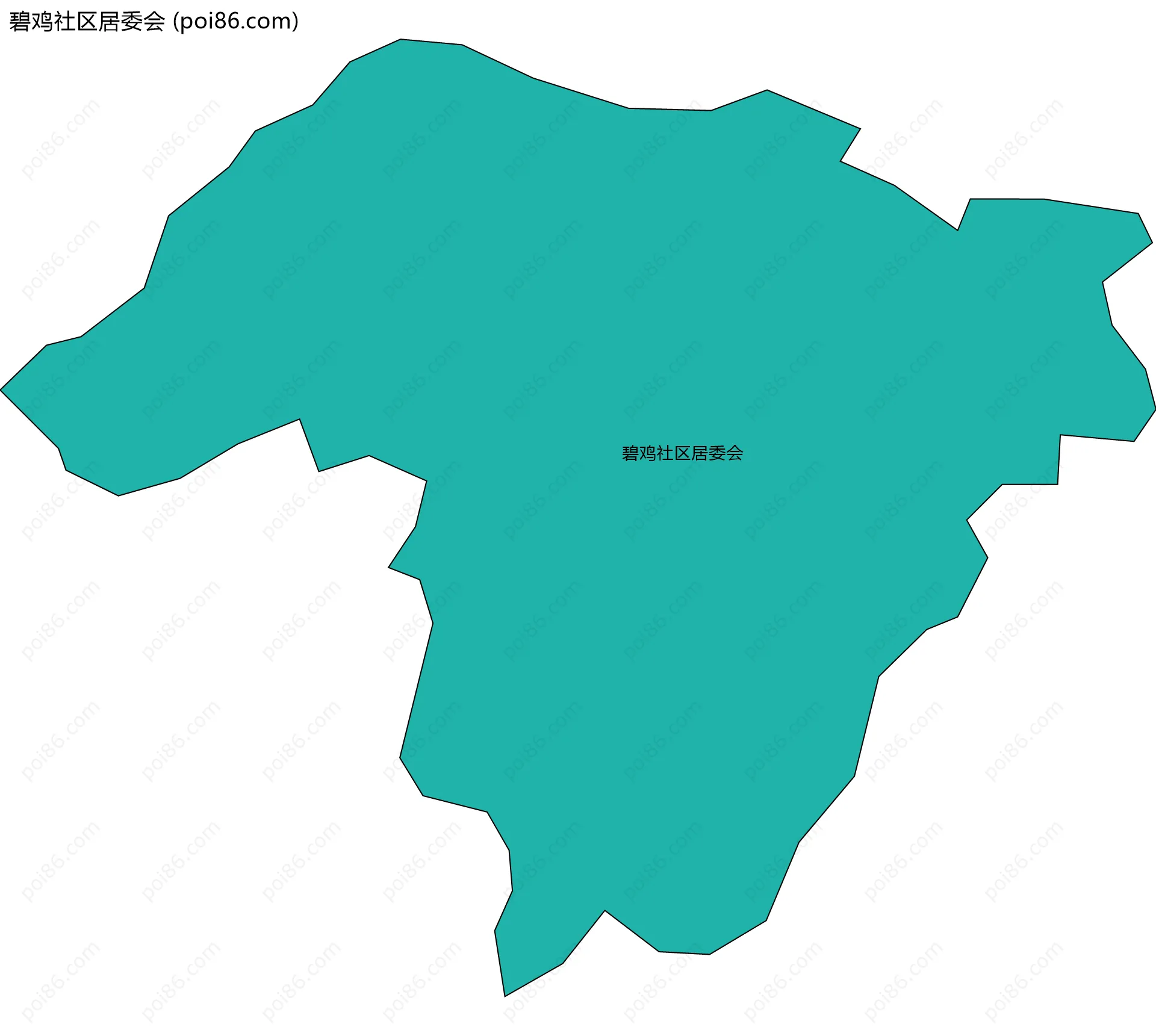 碧鸡社区居委会边界地图