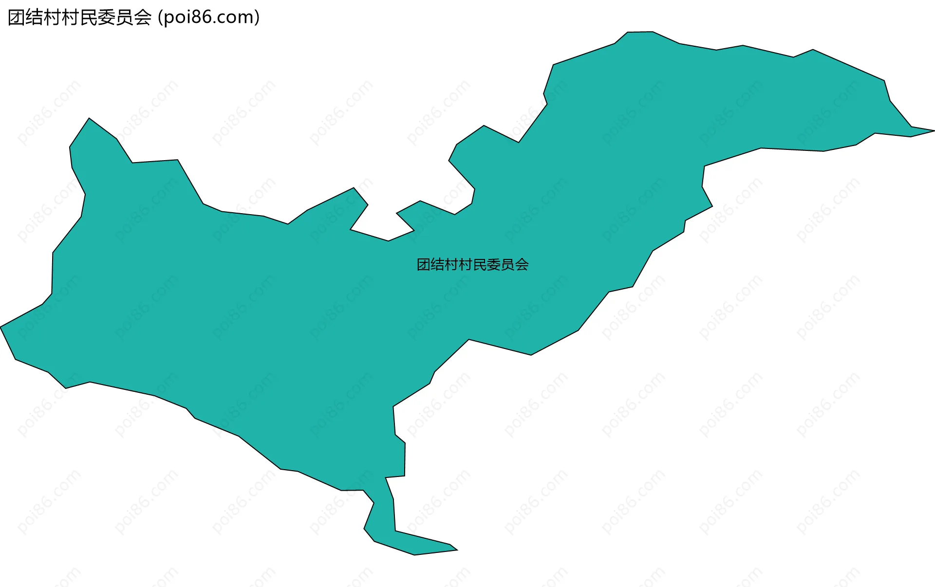 团结村村民委员会边界地图