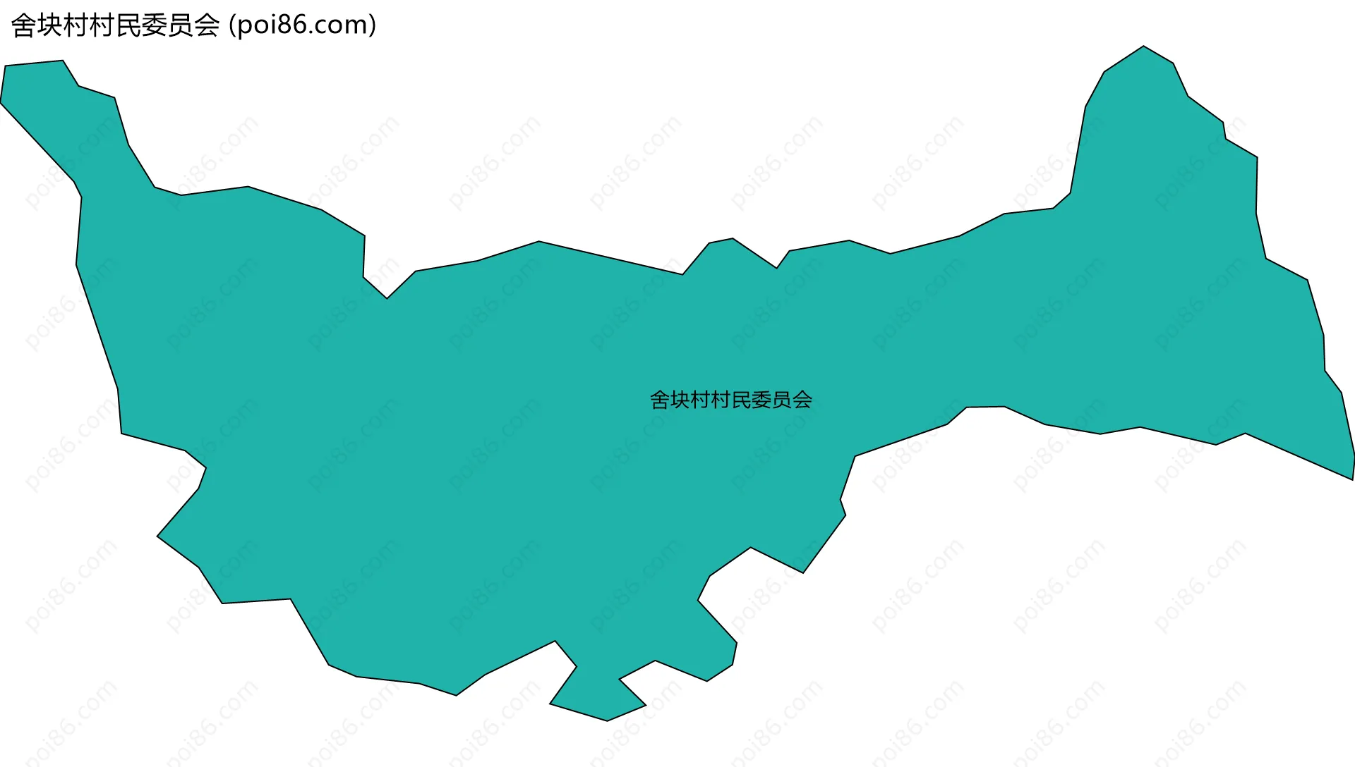 舍块村村民委员会边界地图