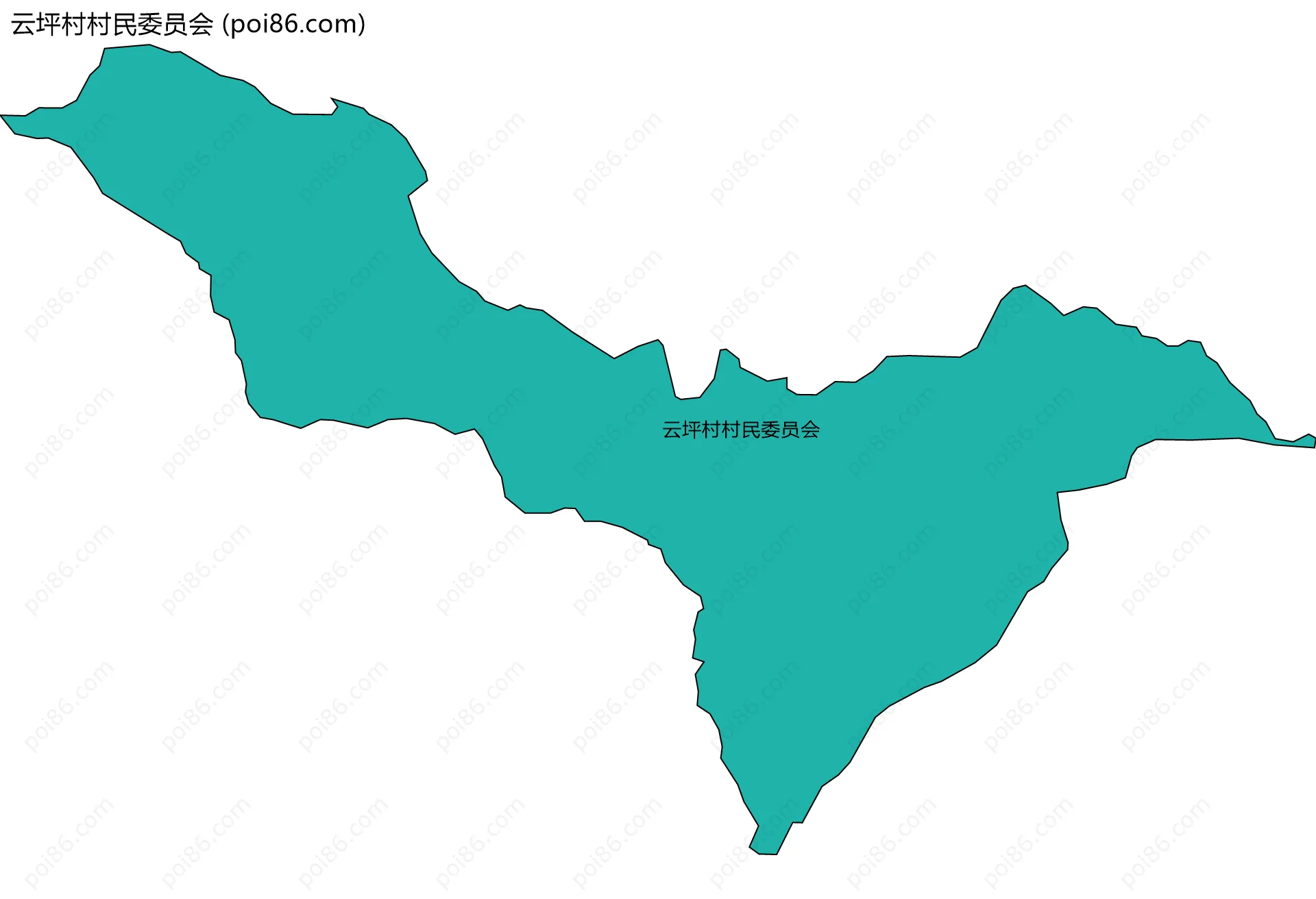 云坪村村民委员会边界地图