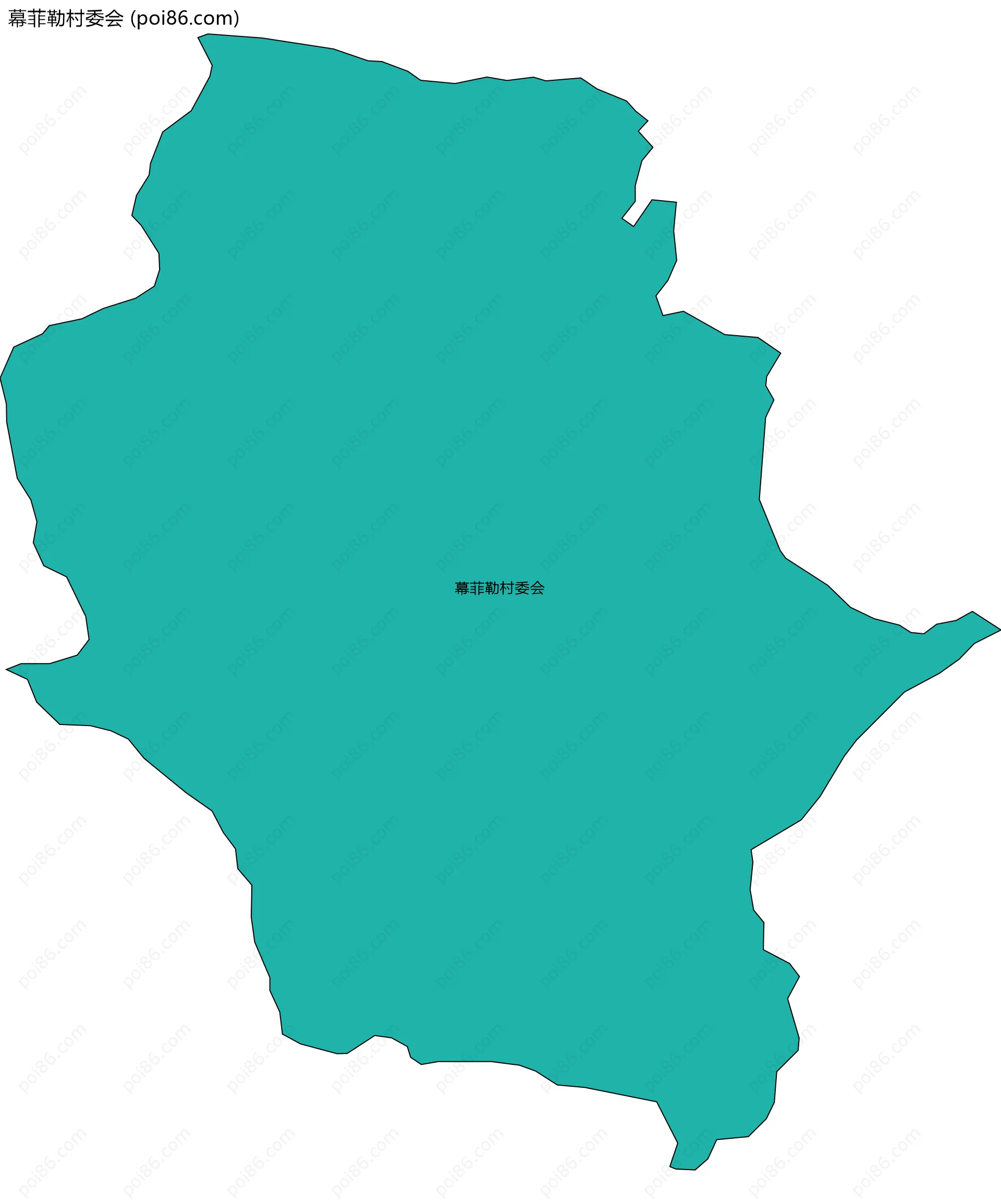 幕菲勒村委会边界地图