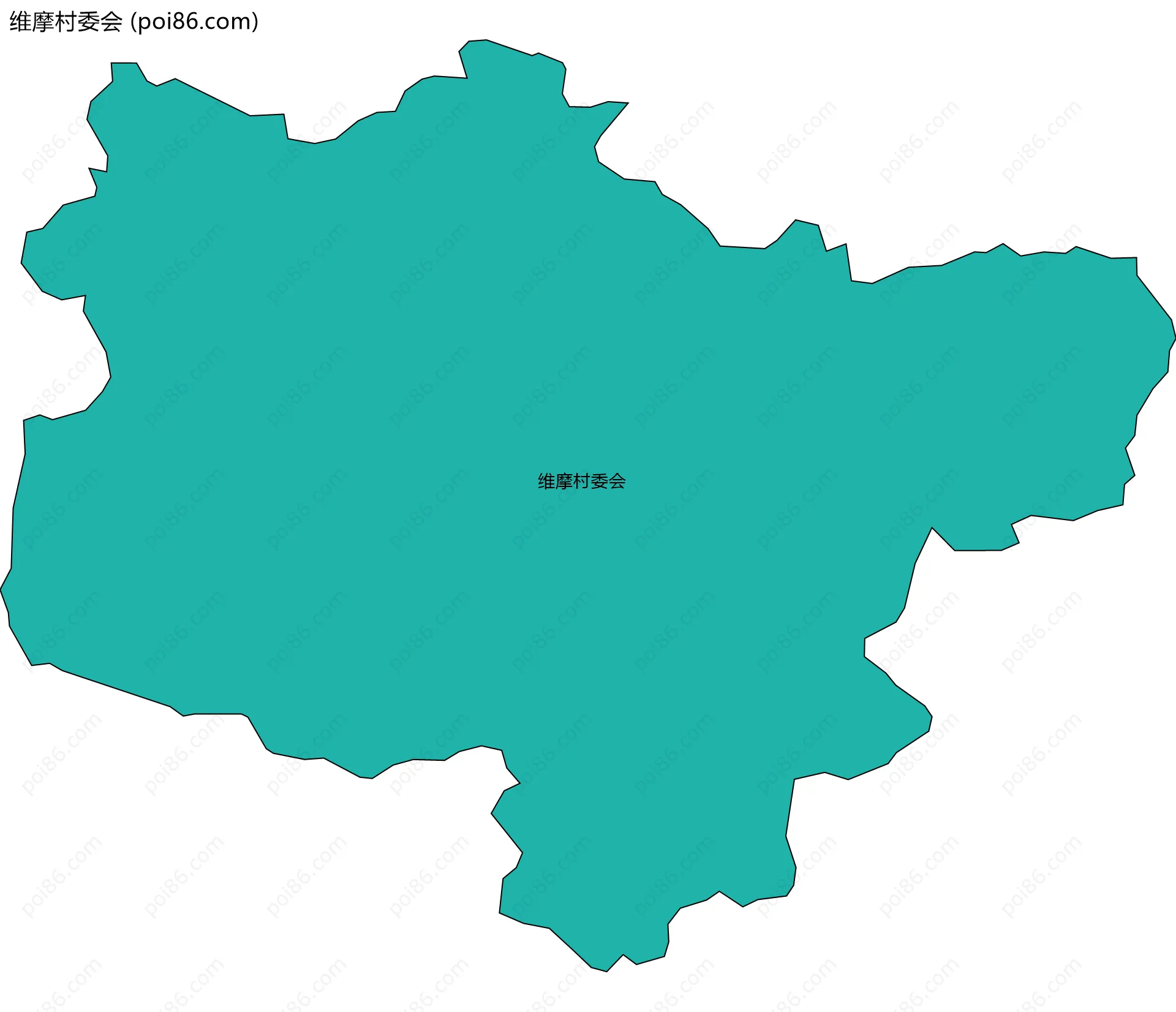 维摩村委会边界地图