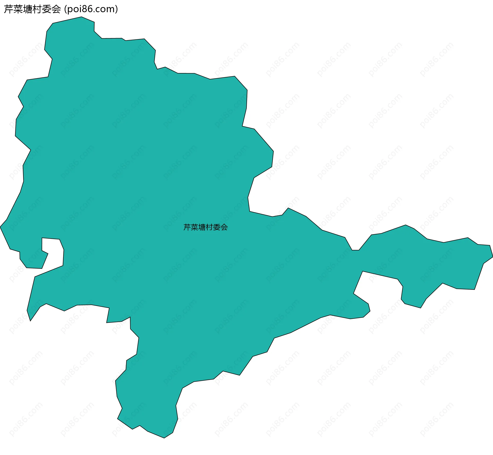 芹菜塘村委会边界地图