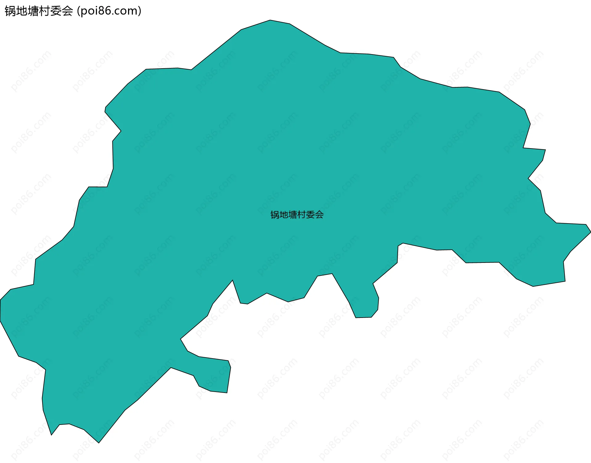 锅地塘村委会边界地图