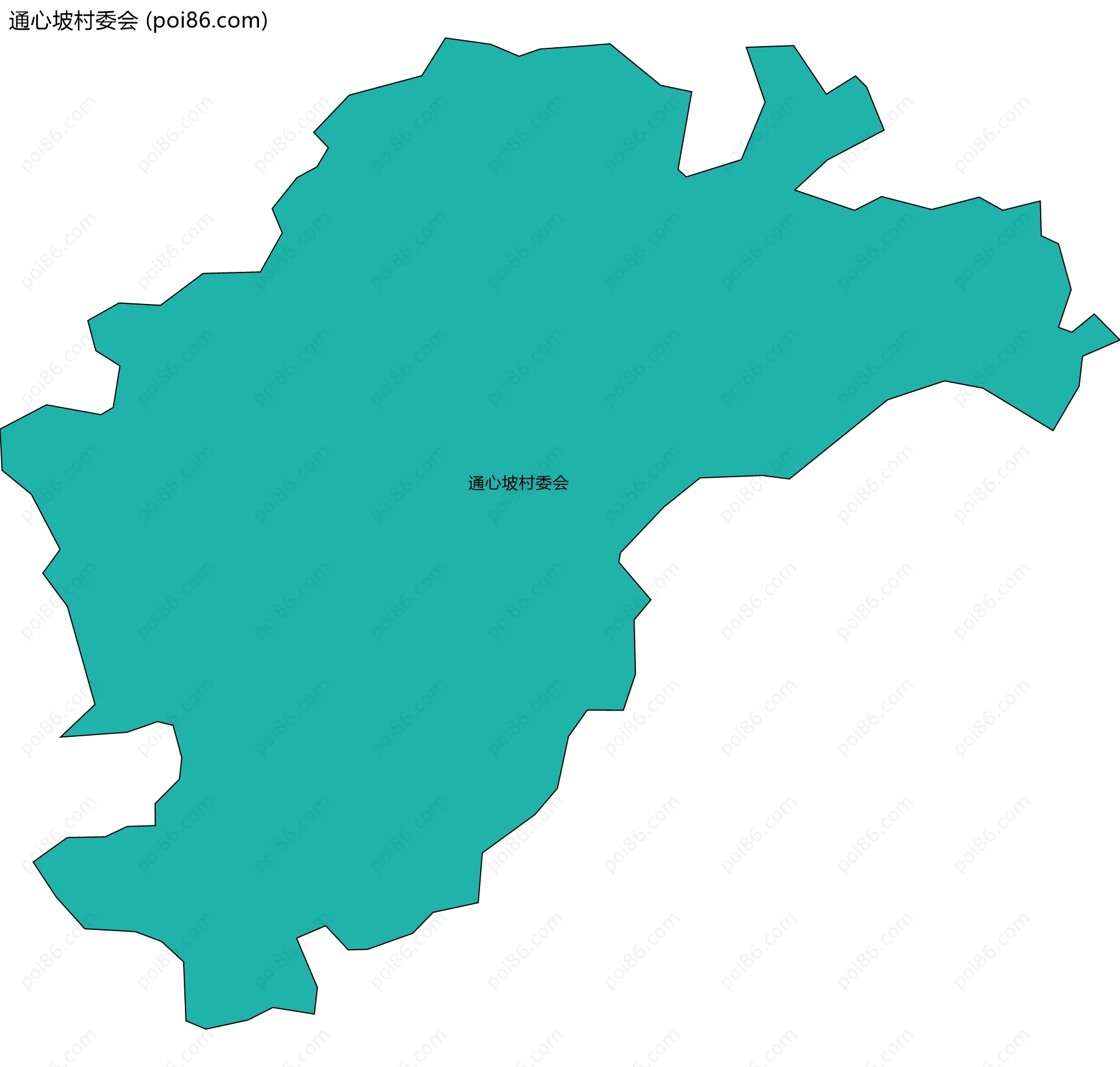 通心坡村委会边界地图