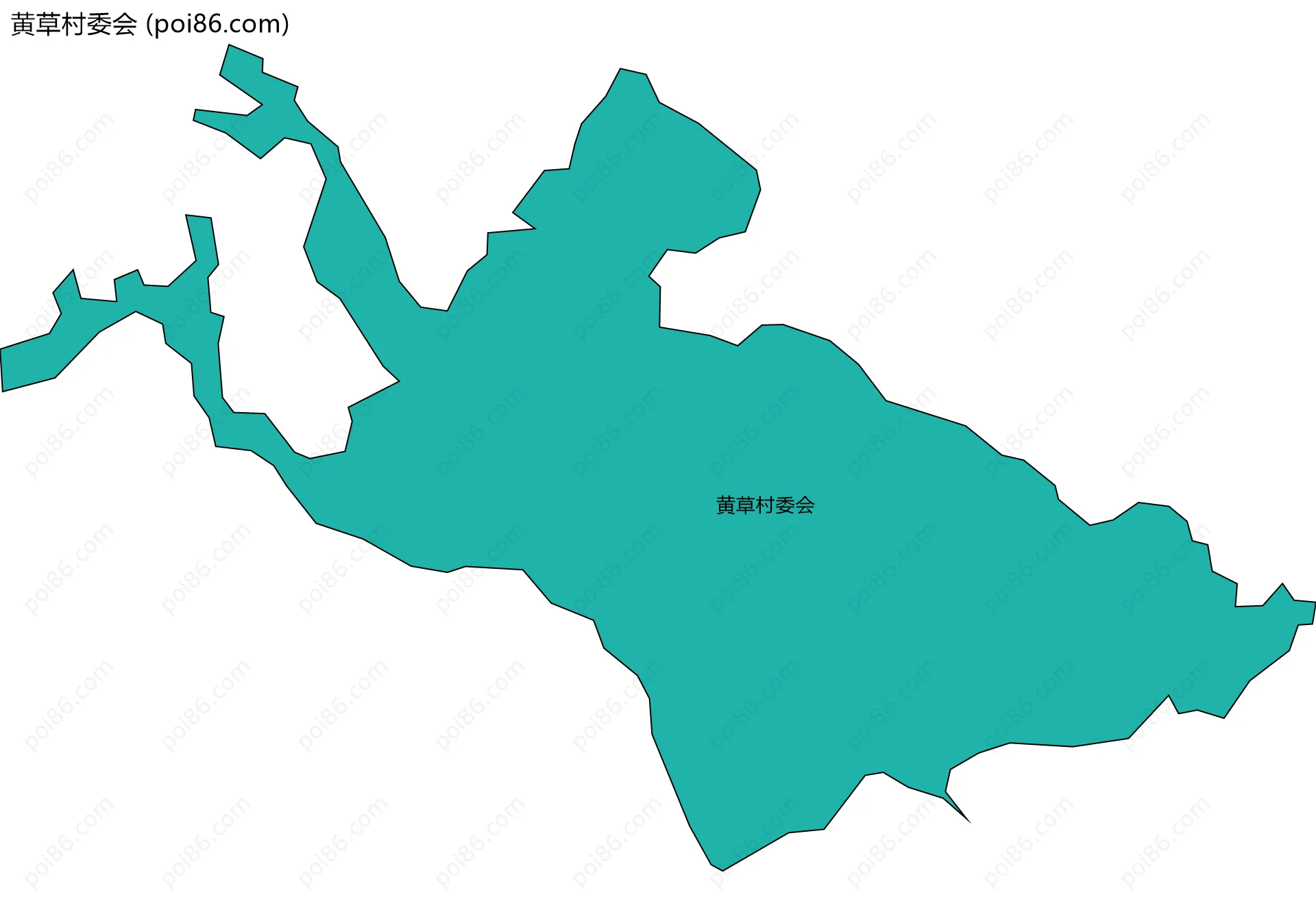 黄草村委会边界地图