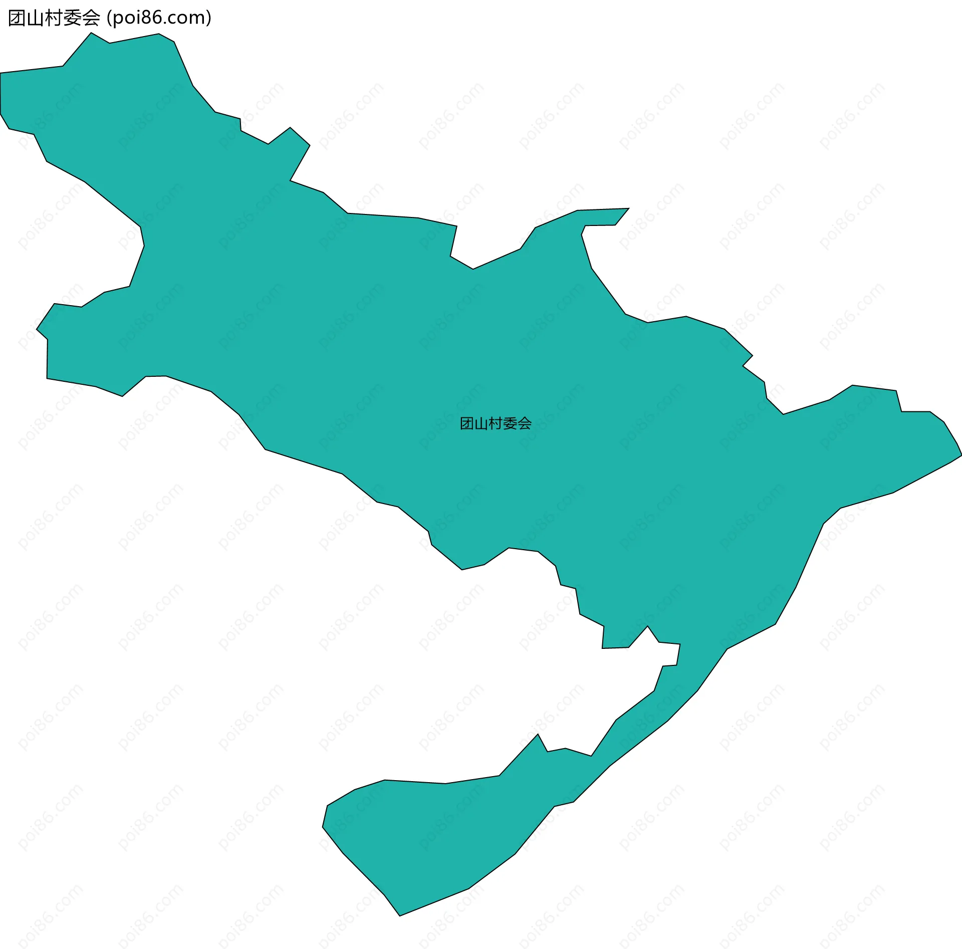 团山村委会边界地图