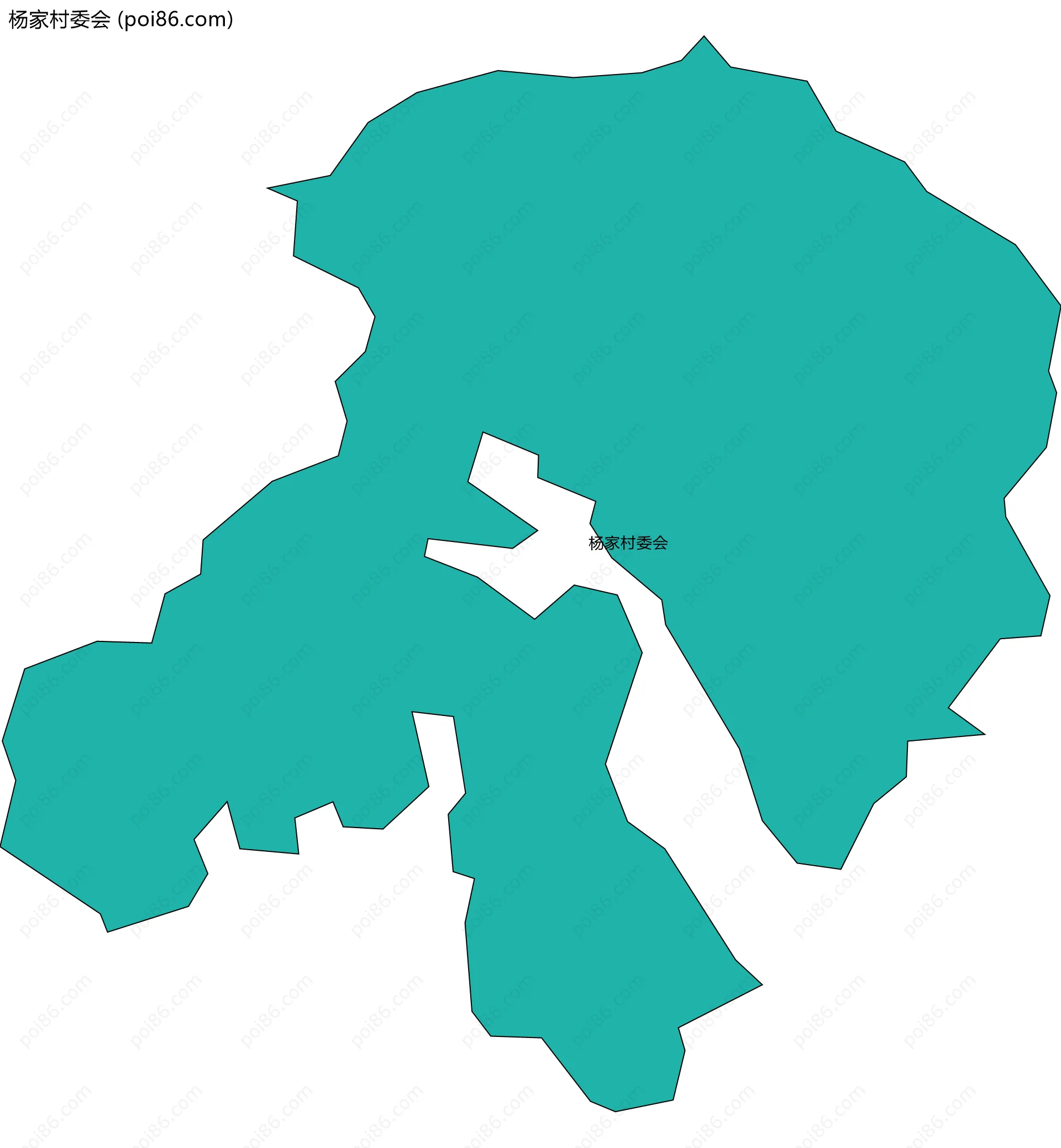 杨家村委会边界地图