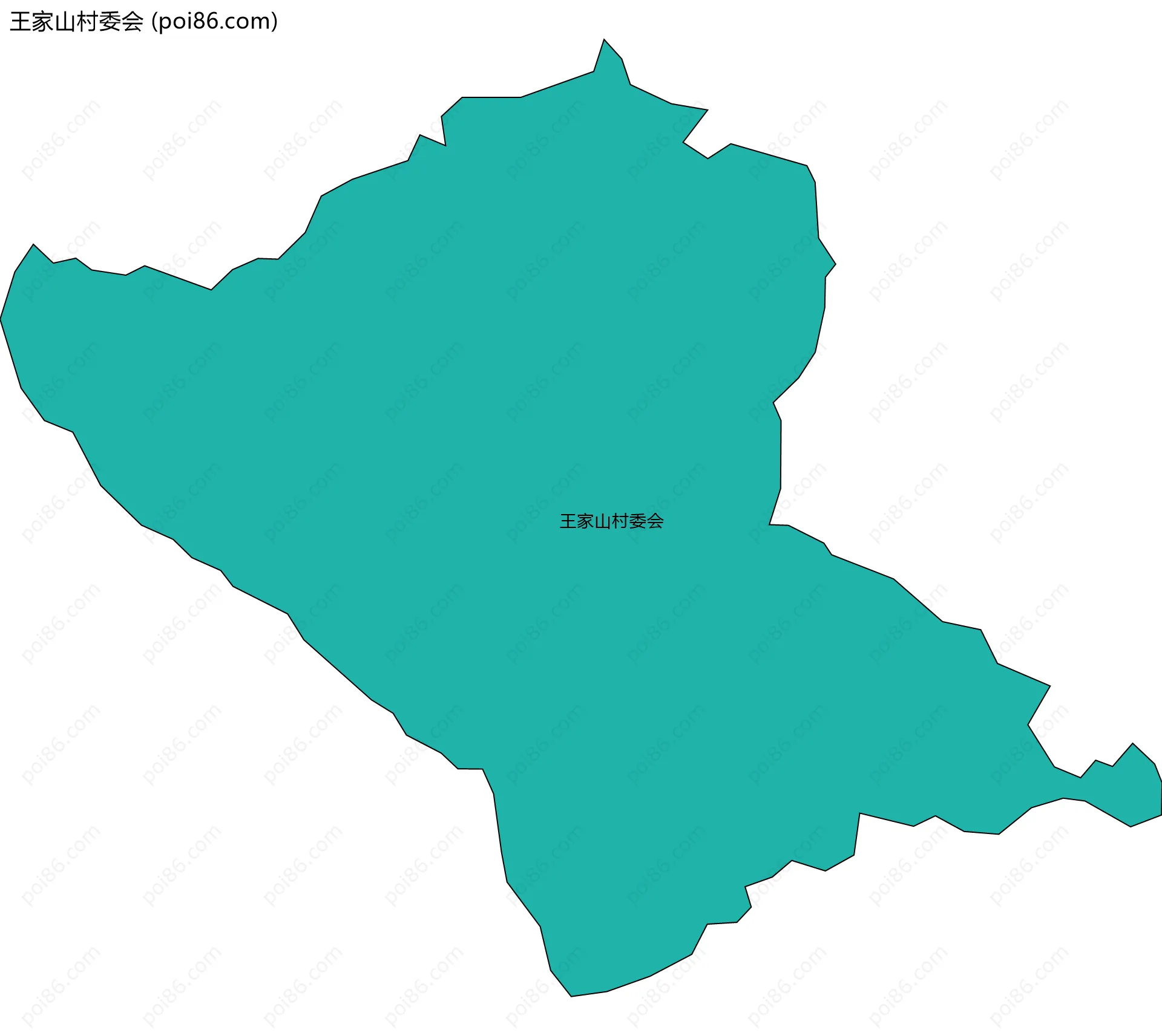 王家山村委会边界地图