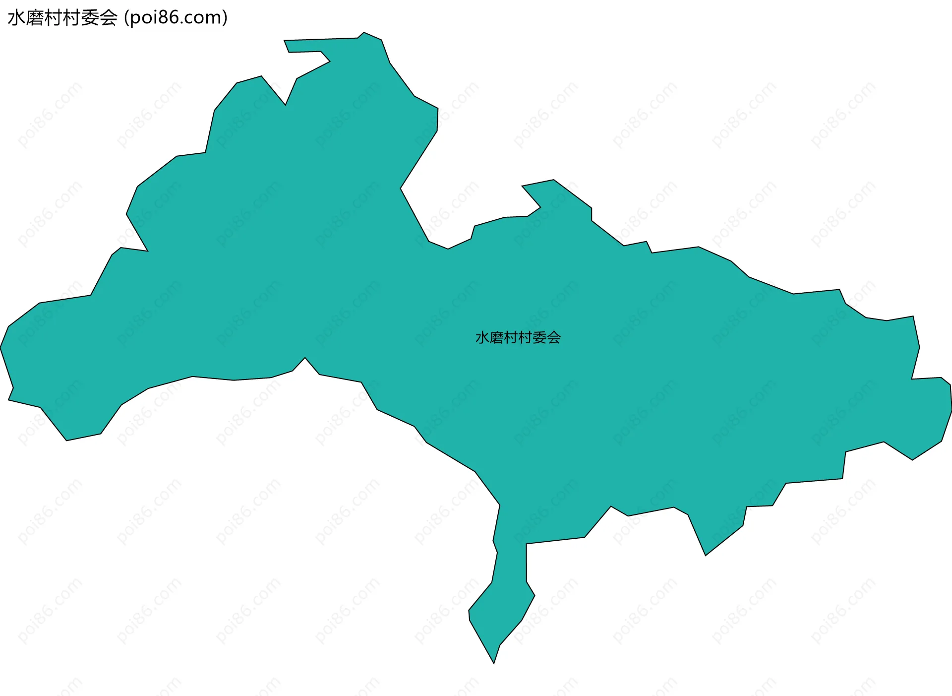 水磨村村委会边界地图