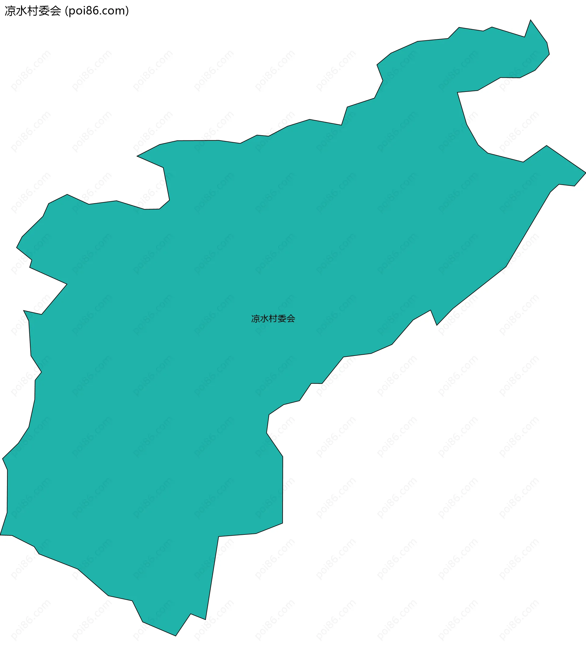 凉水村委会边界地图