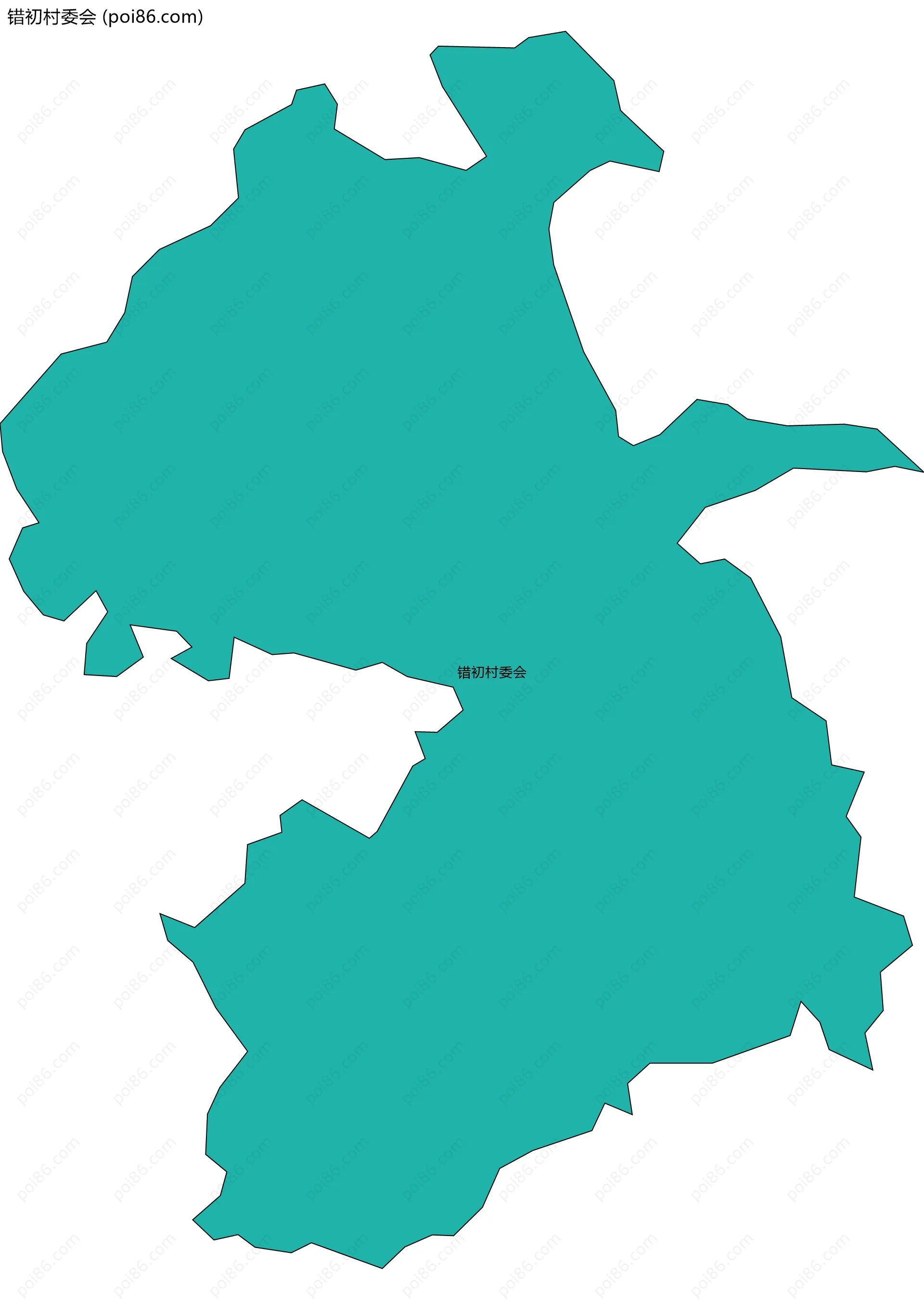 错初村委会边界地图