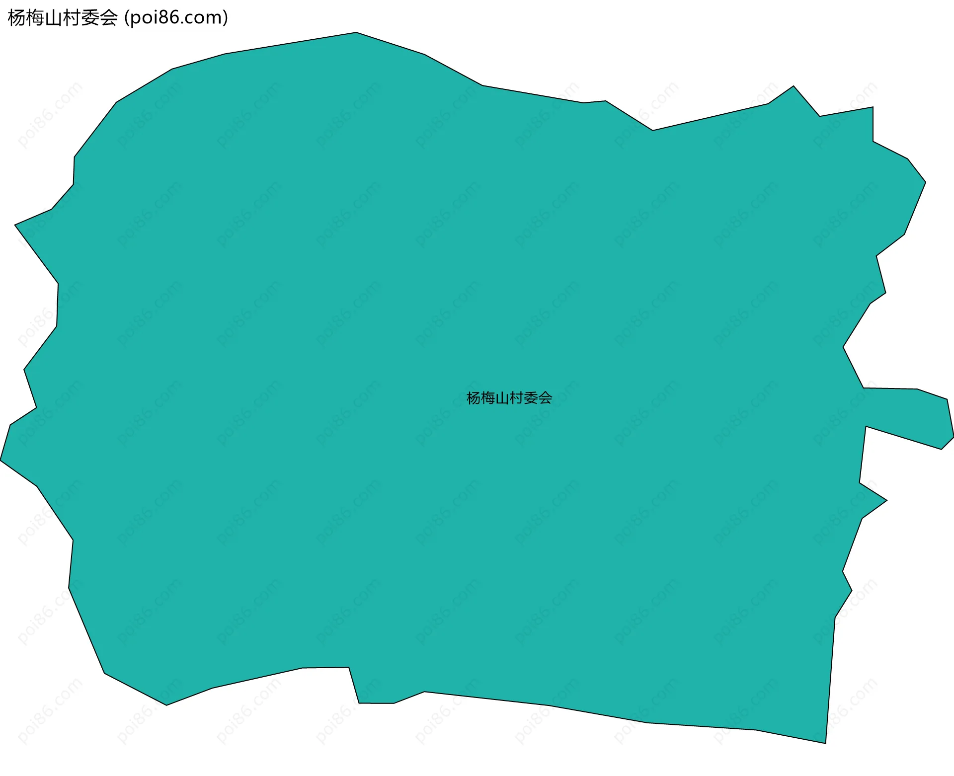 杨梅山村委会边界地图
