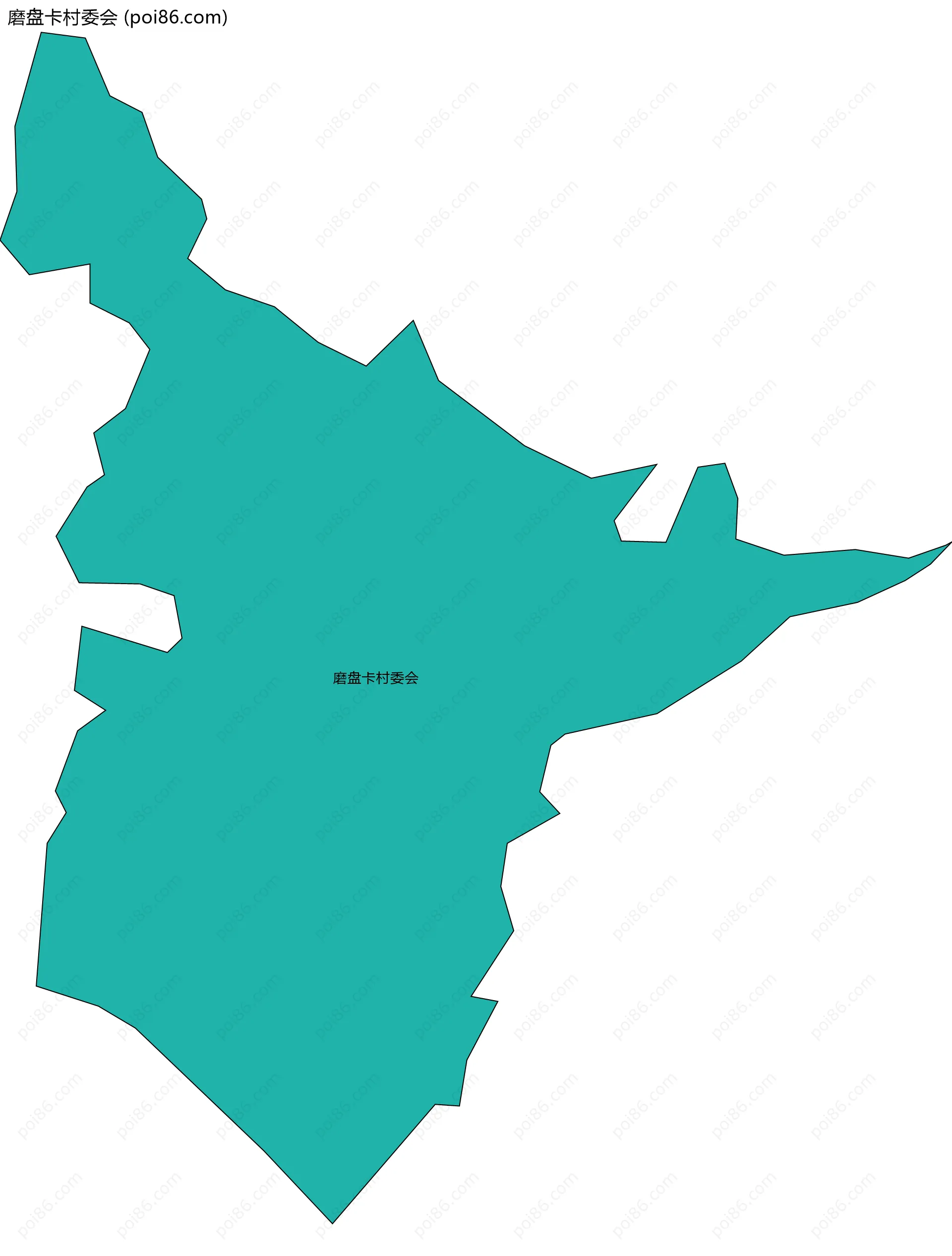 磨盘卡村委会边界地图