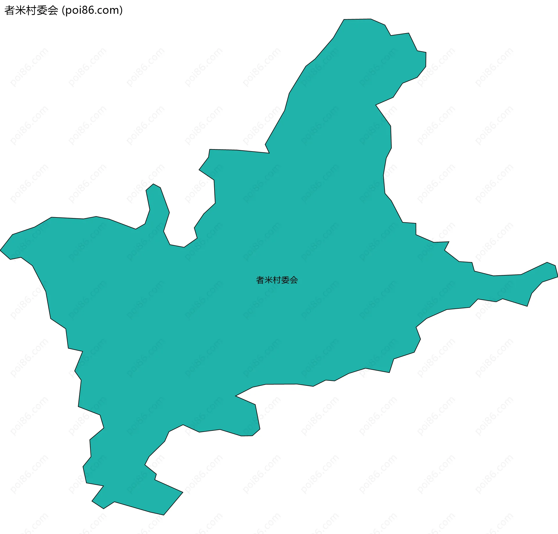 者米村委会边界地图