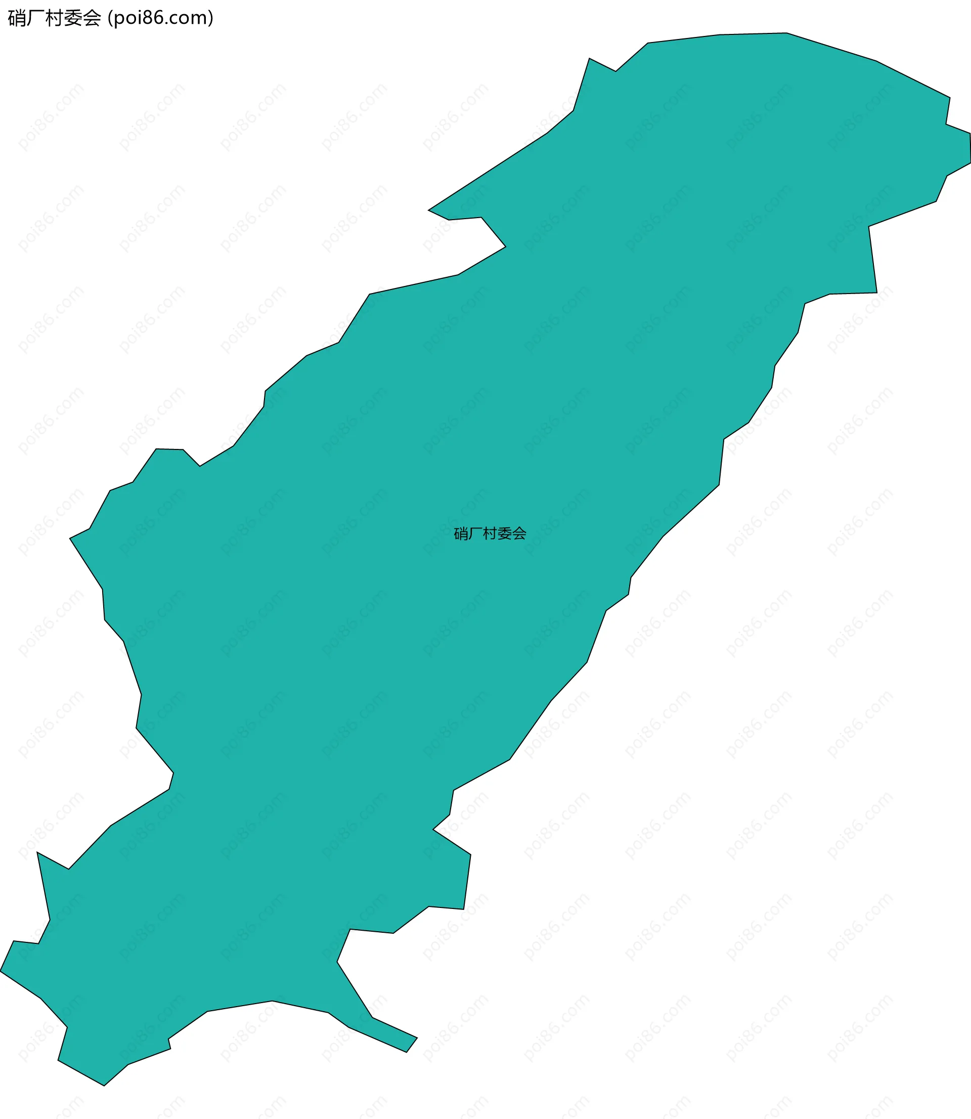 硝厂村委会边界地图
