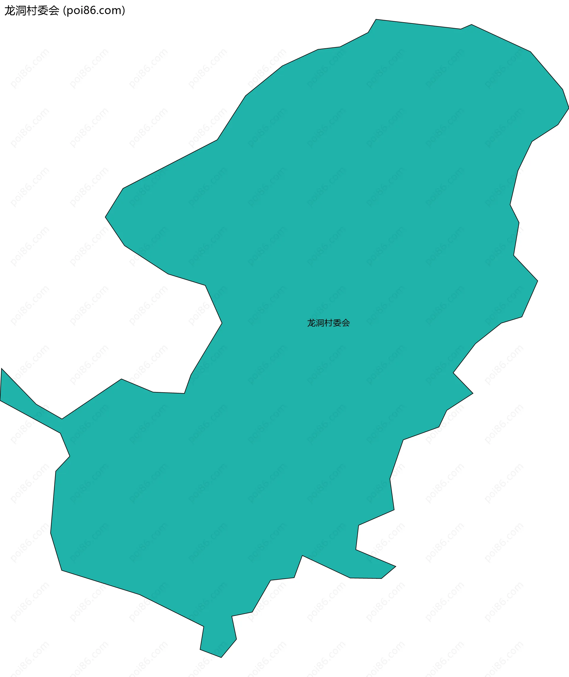 龙洞村委会边界地图