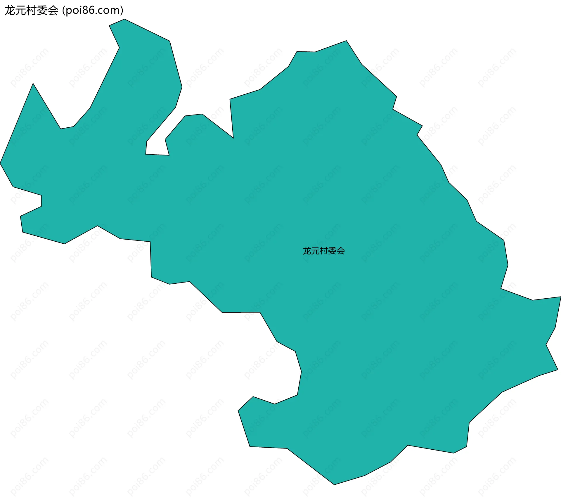 龙元村委会边界地图
