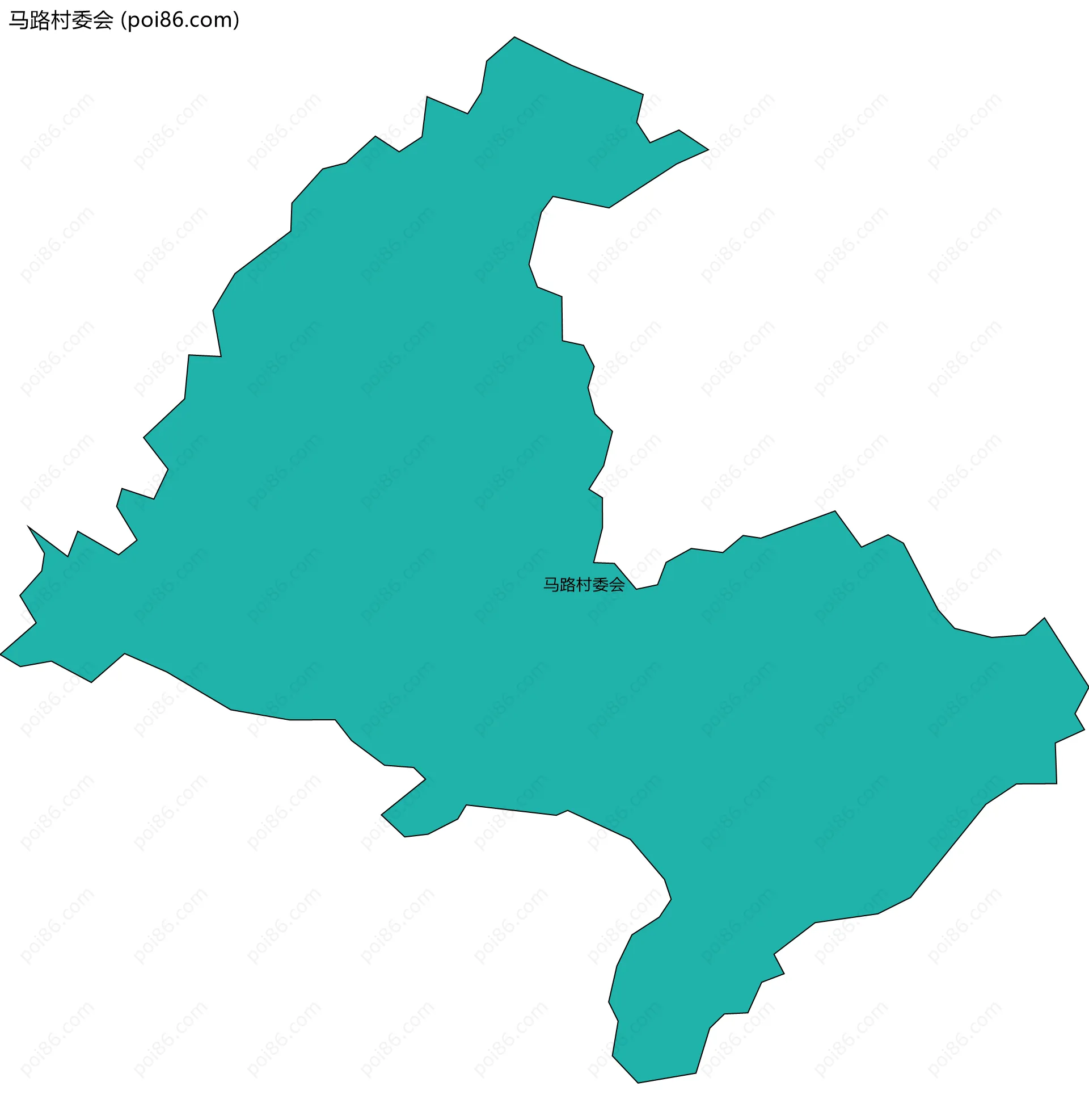 马路村委会边界地图