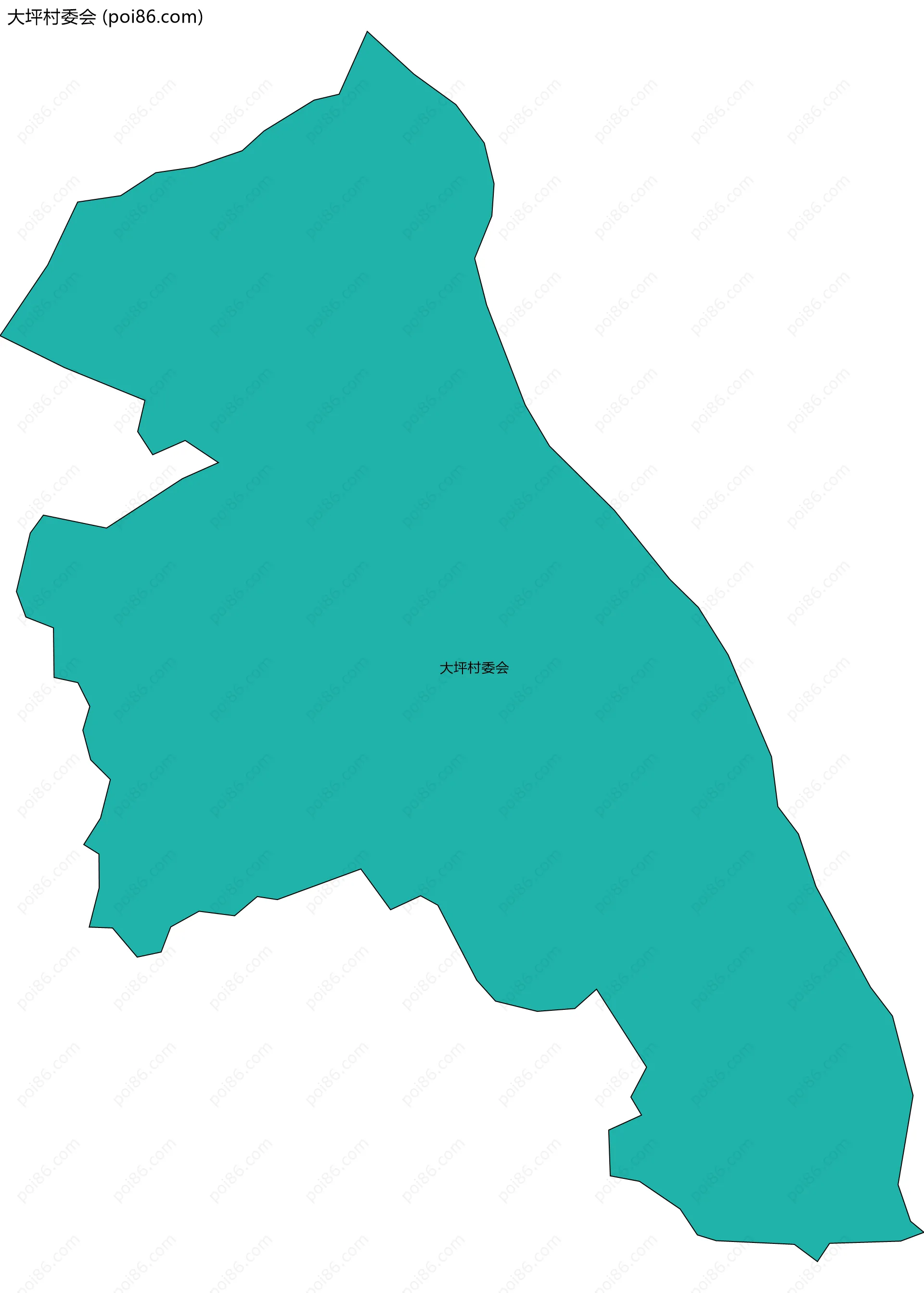 大坪村委会边界地图
